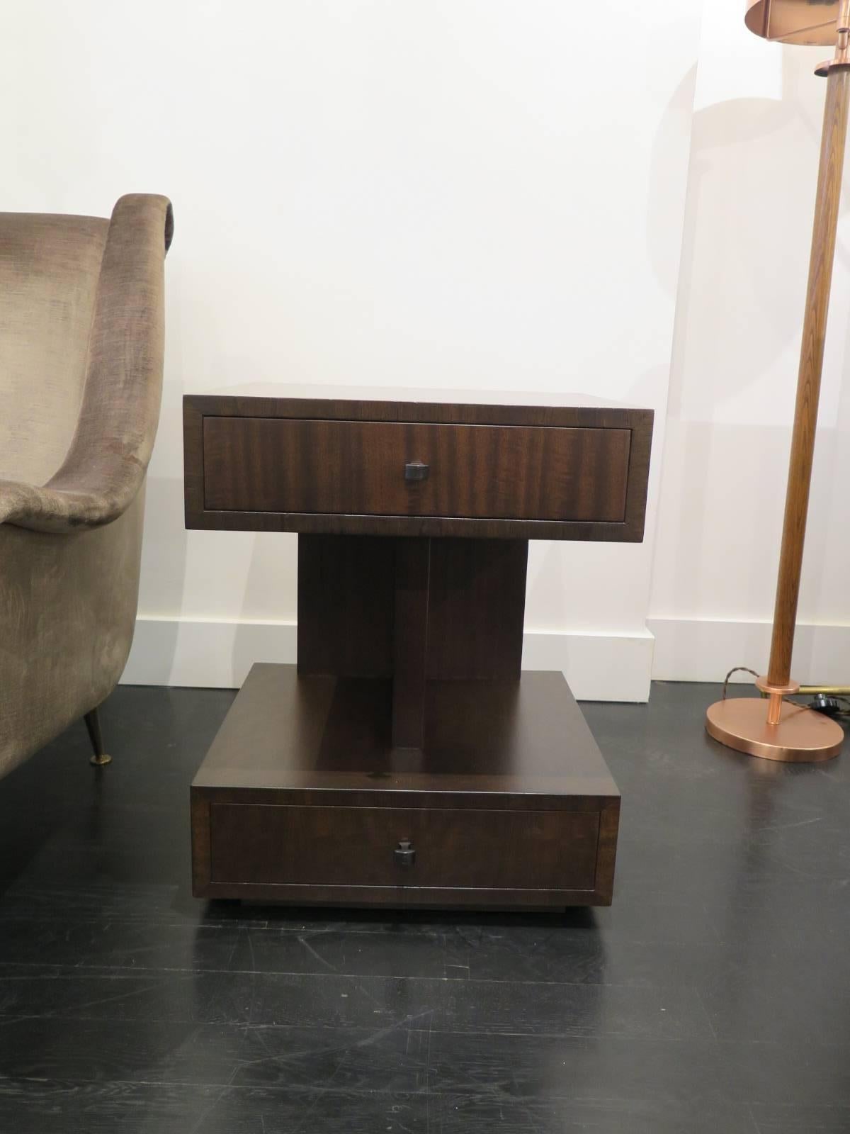 Andrew Szoeke Two-Tiered Side Tables In Excellent Condition In Newburgh, NY