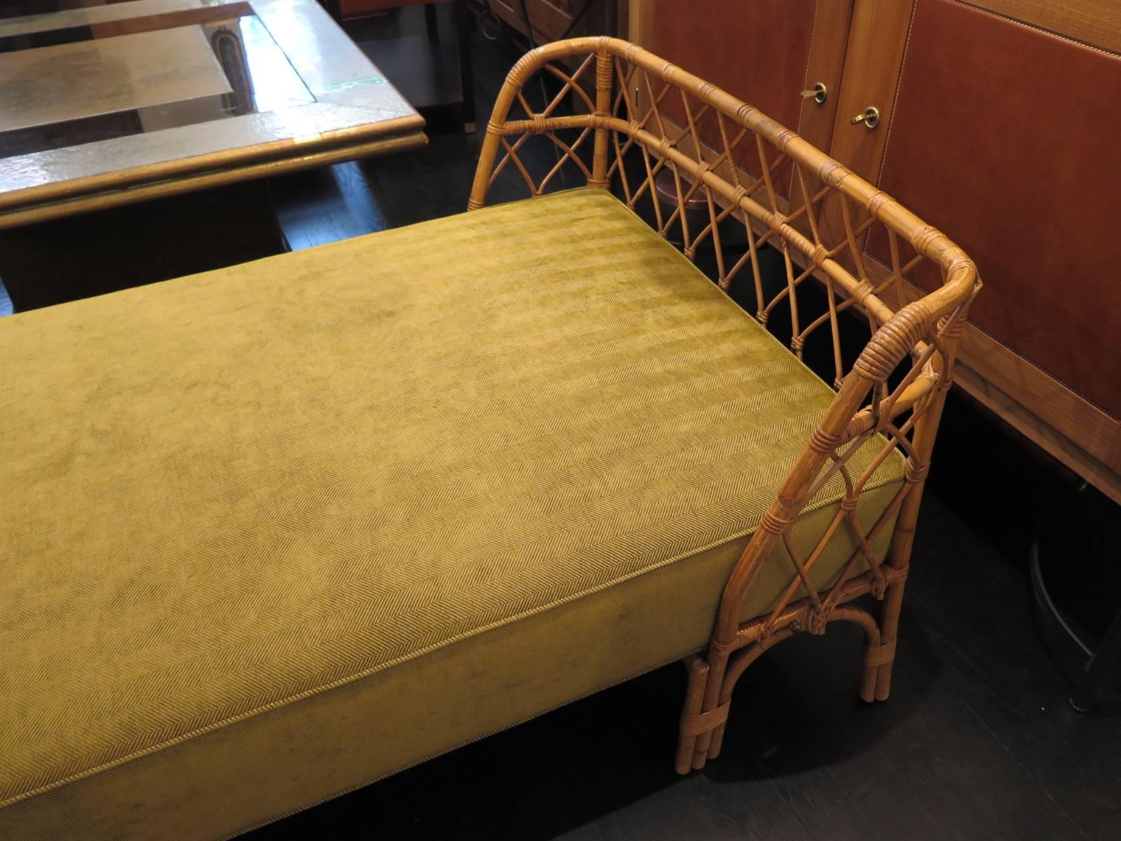 Rattan Louis Sognot French Daybed