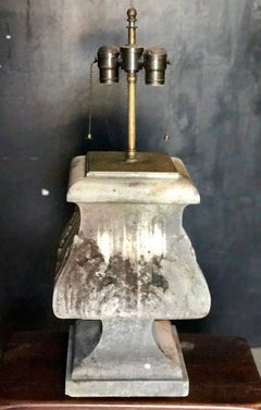 Italian 19th C. Stone Architectural Table Lamp
