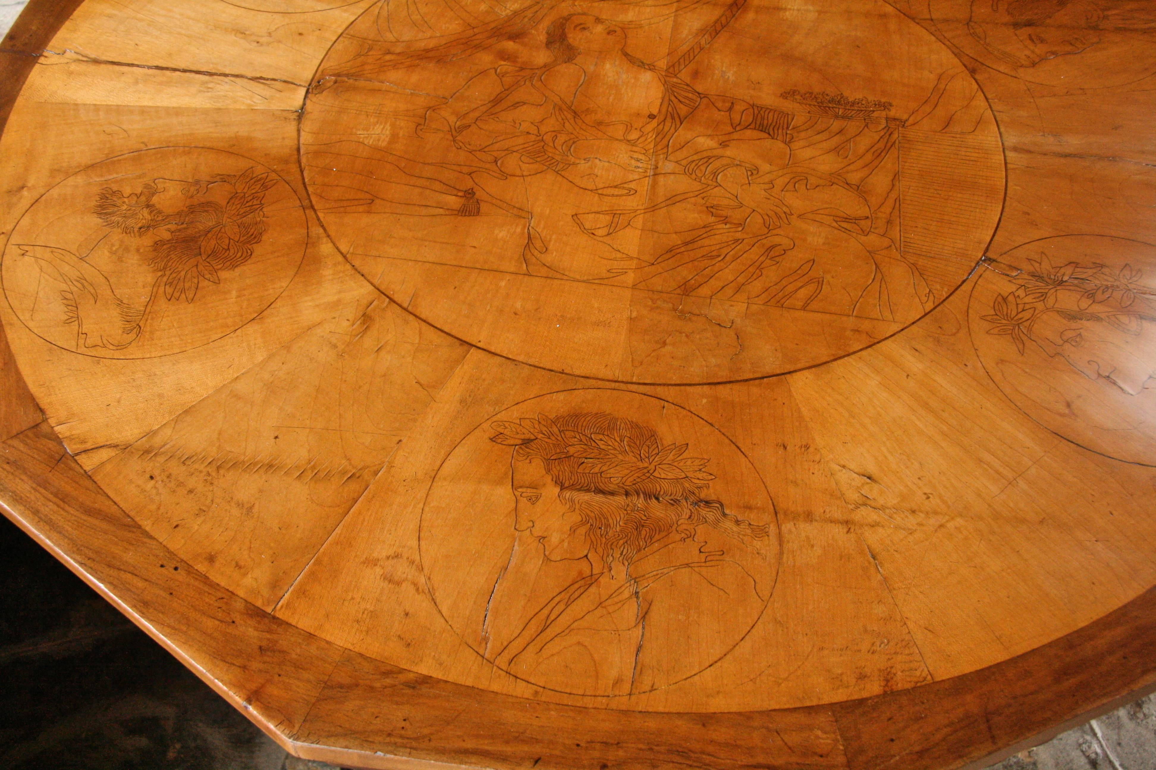 Italian 19th Century Round Center Table 4