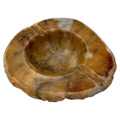 Carved Brown Marble Ashtray