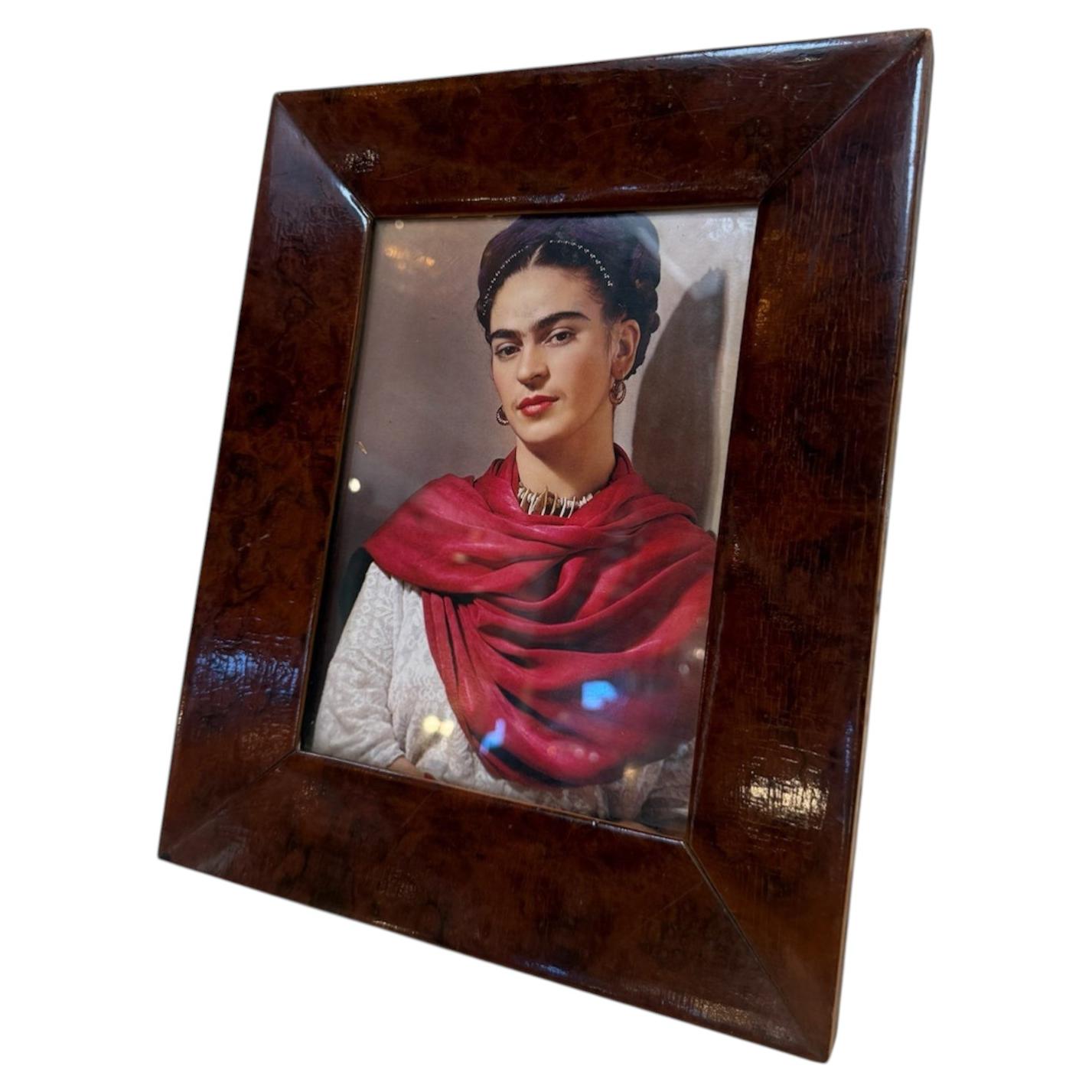 Pre-owned Aurora Vintage  Made In Italy Wooden Picture Frame In Brown