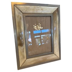 Vintage Horn and Metal Picture Frame