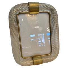 Murano Glass Picture Frame with Gold Accents