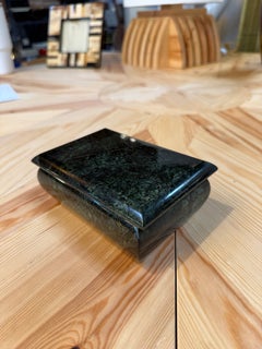 Sculptural Green Marble Box