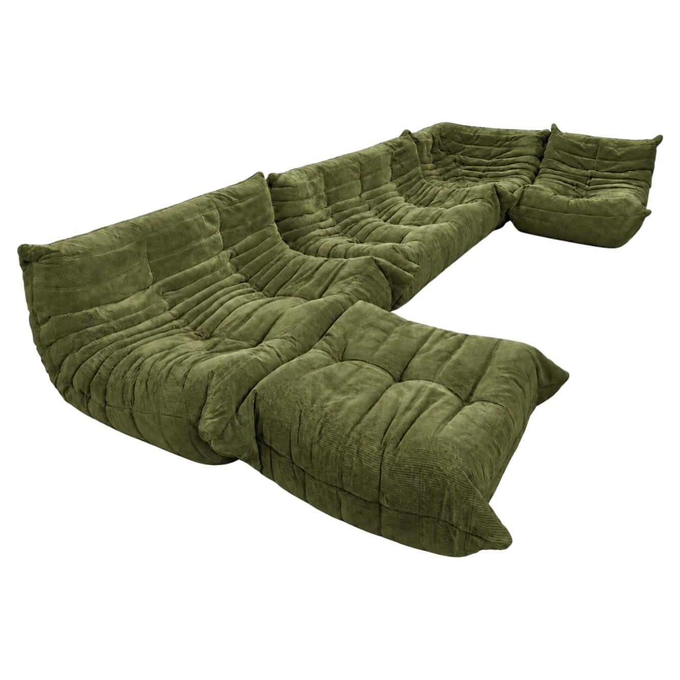 Set of 5 Togo Modular Sofa by Michel Ducaroy for Ligne Roset, 1970s