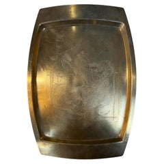 Remo Bombarieri Engraved Brass Tray