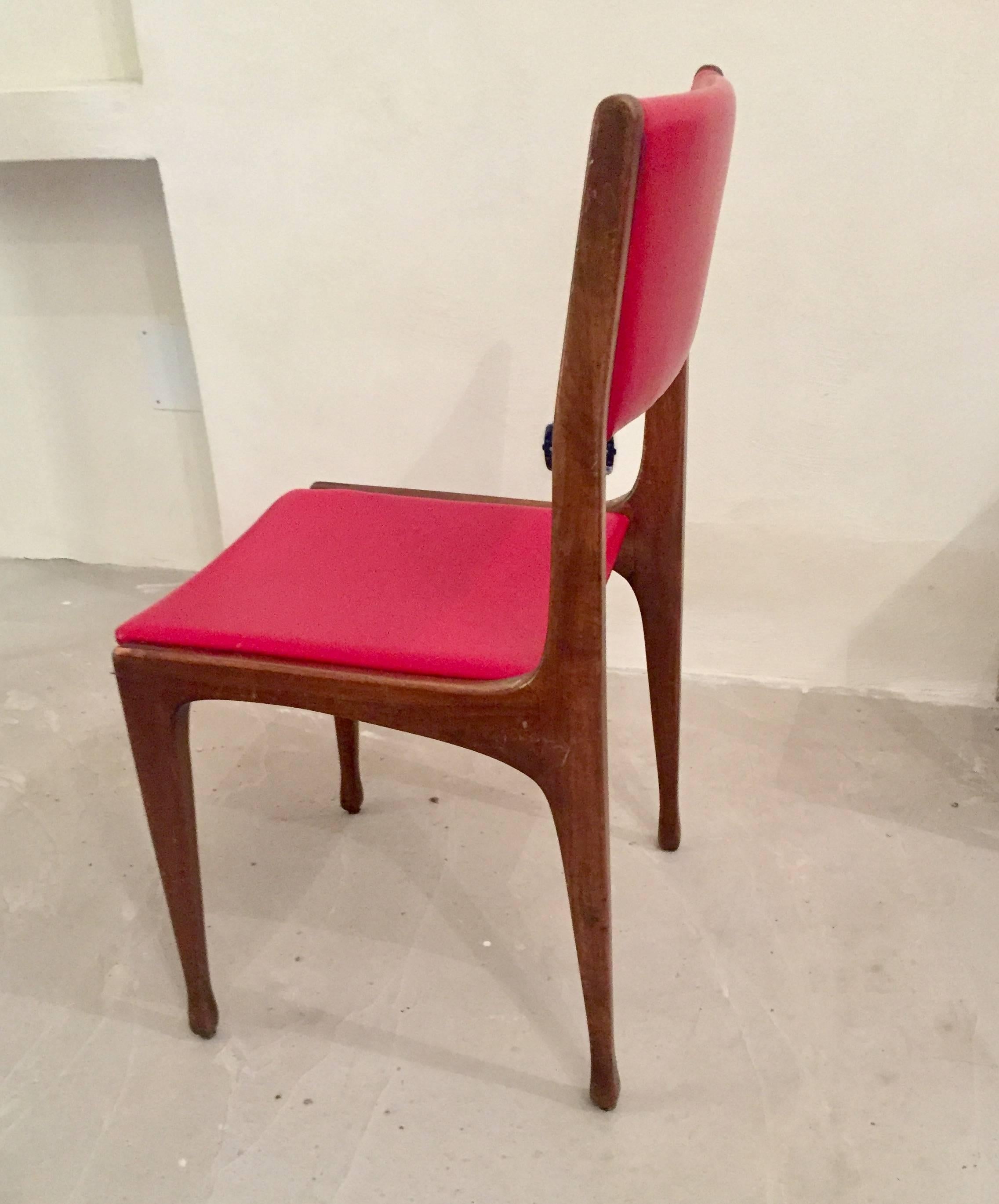 Rare Carlo De Carli Chairs Mod.693 for Cassina In Good Condition In Los Angeles, CA