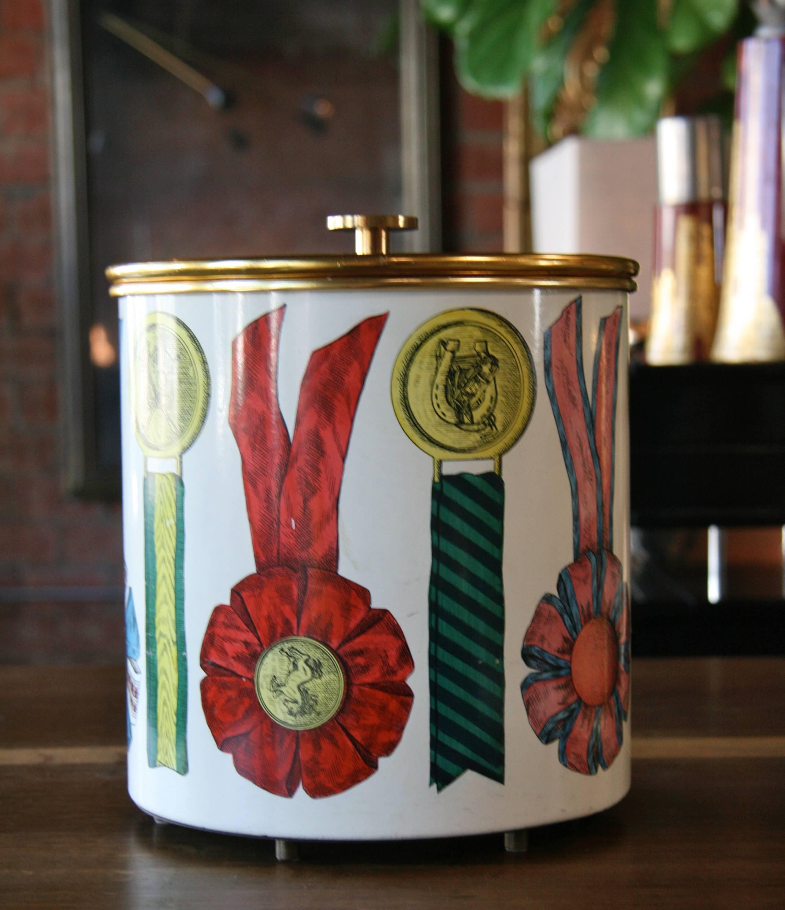 Piero Fornasetti ice bucket.
Marked underneath: Fornasetti Milan, Made in Italy.