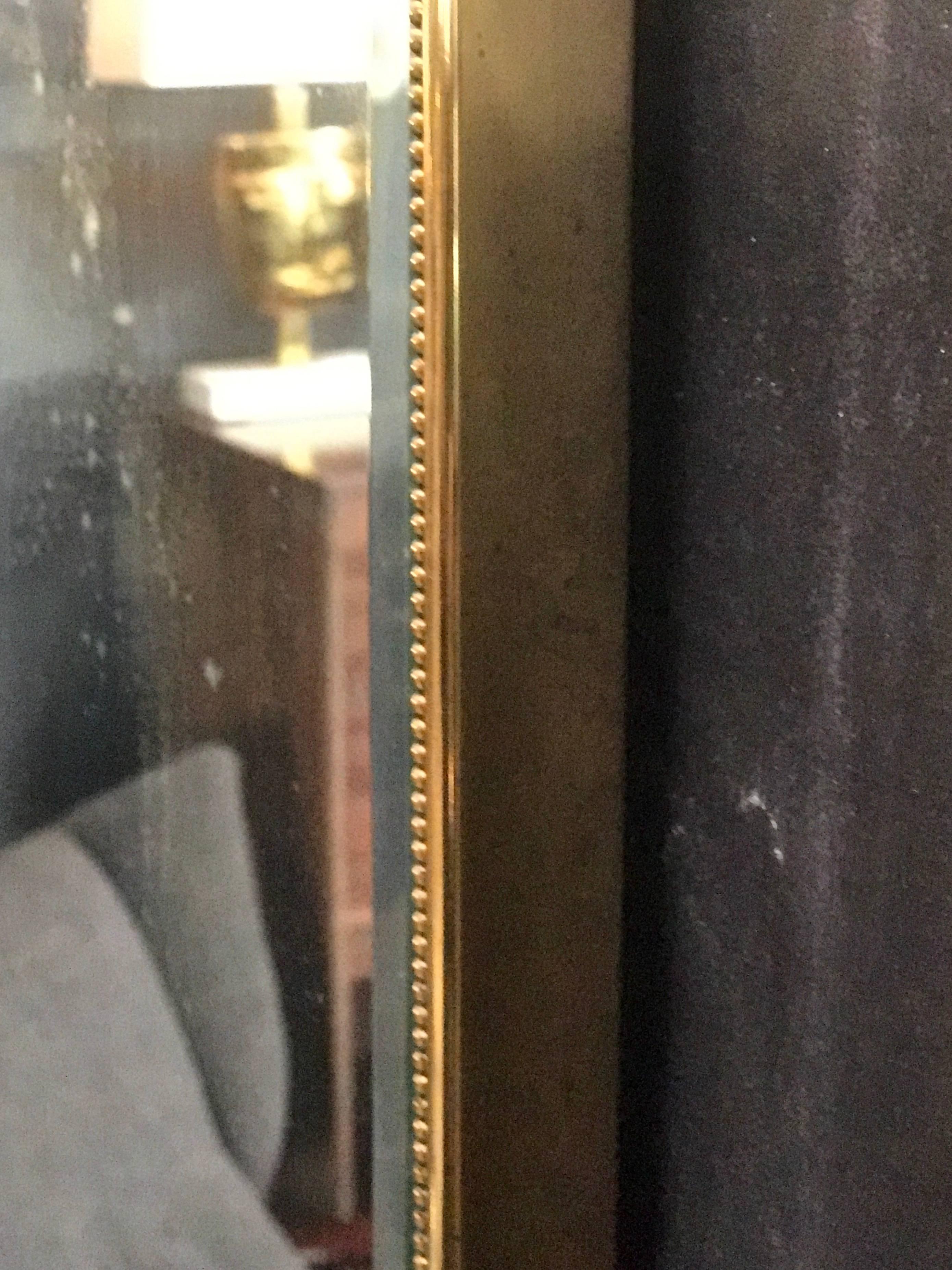 Mid-20th Century Brass Italian Mirror, 1960s