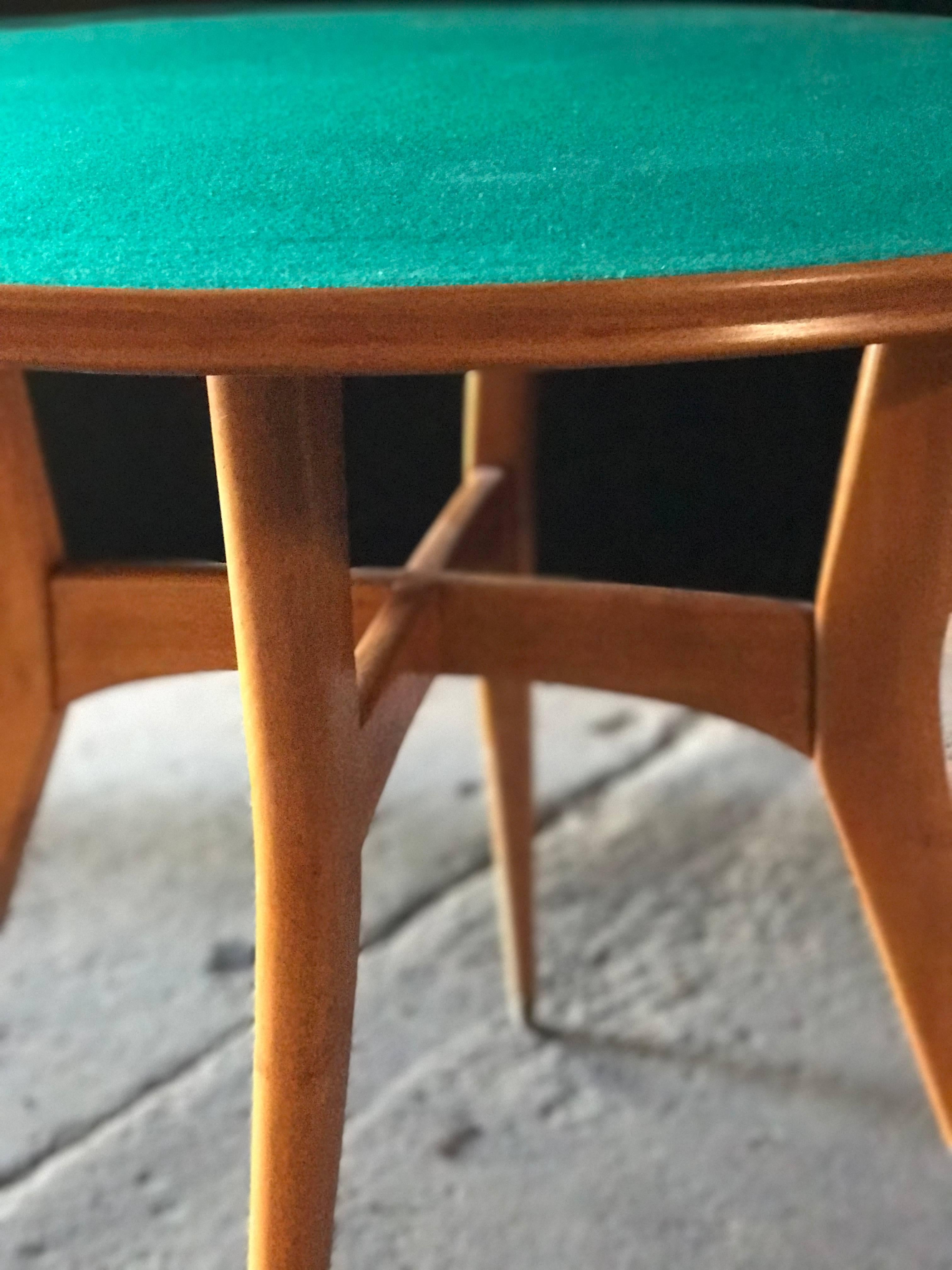 Italian Round Game Table Attributed to Ico Parisi In Excellent Condition In Los Angeles, CA