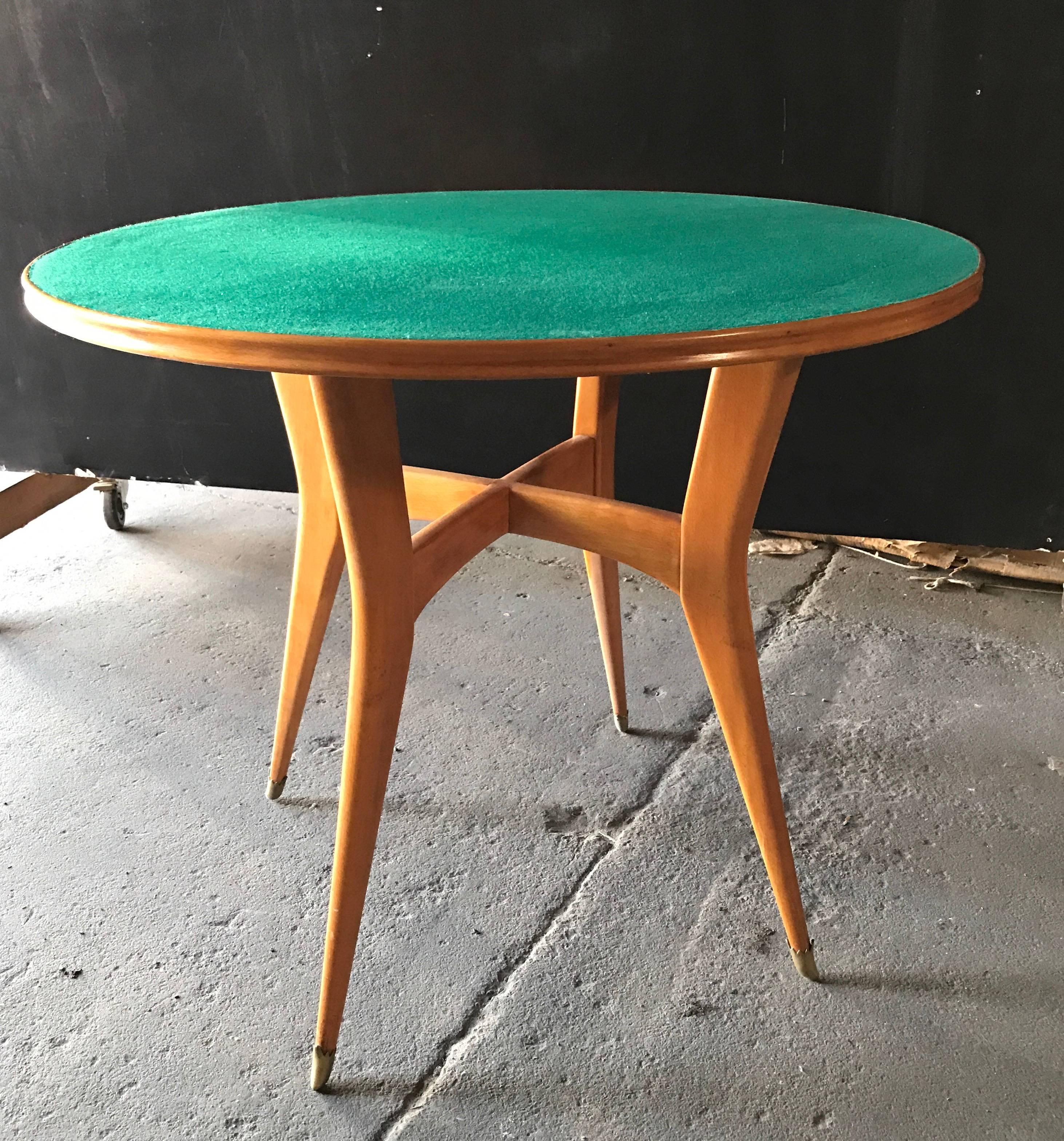 Italian Round Game Table Attributed to Ico Parisi 2