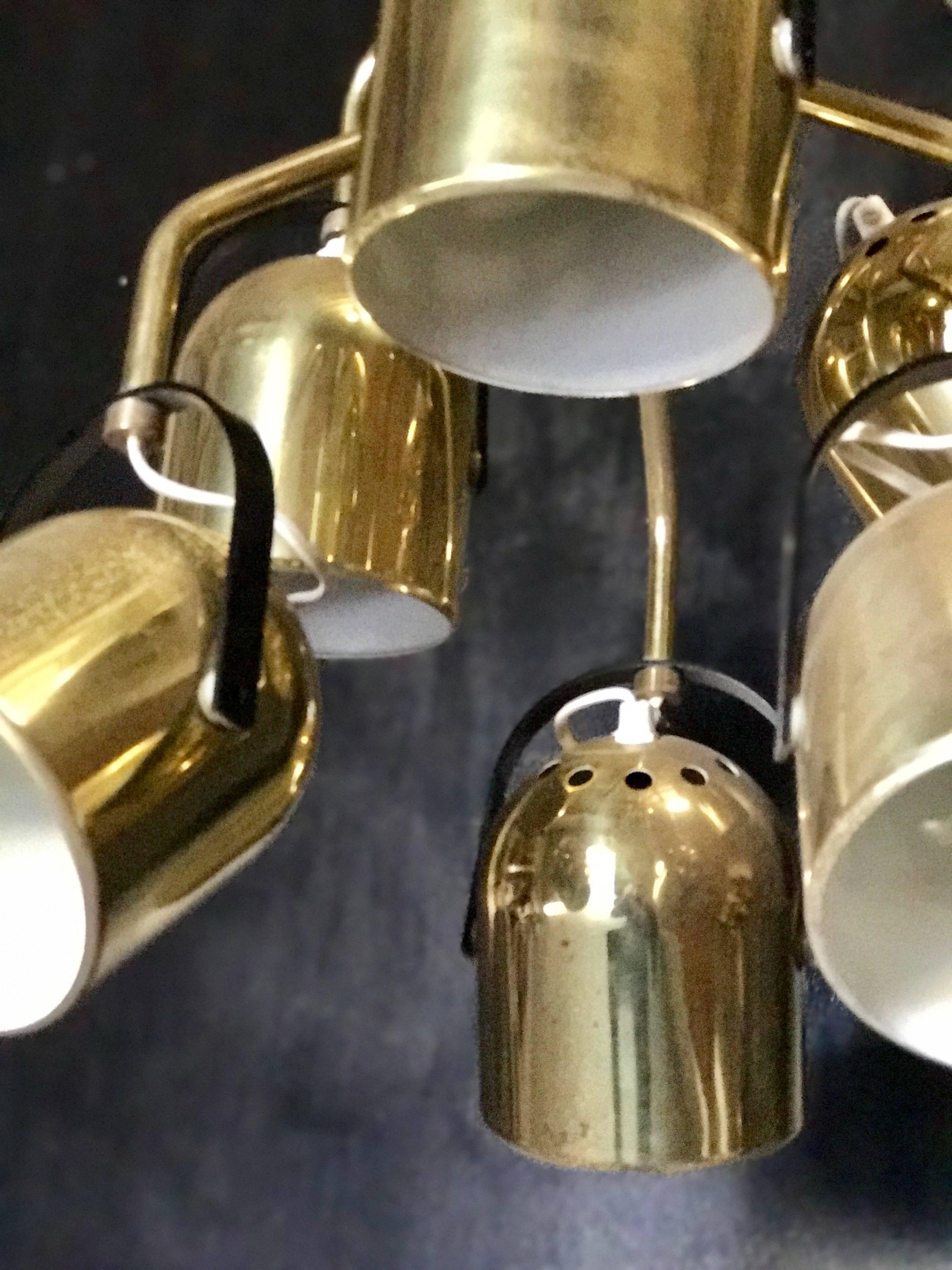 Italian 1970s Brass Pendant Light 3