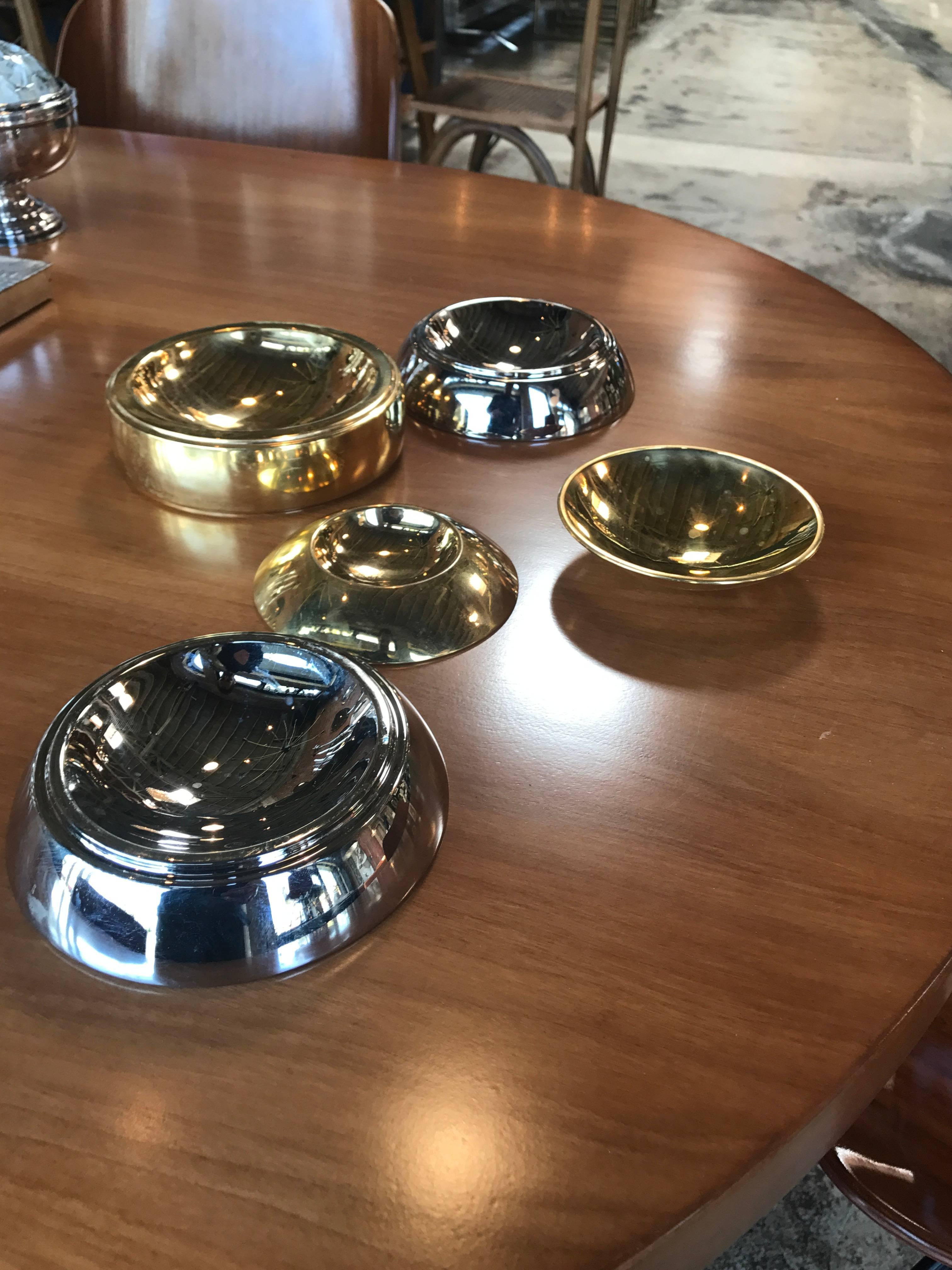 Tommaso Barbi Trays Bowls, Italy, circa 1970s In Excellent Condition In Los Angeles, CA