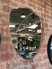 Italian Brass Shield Shaped Framed Mirror