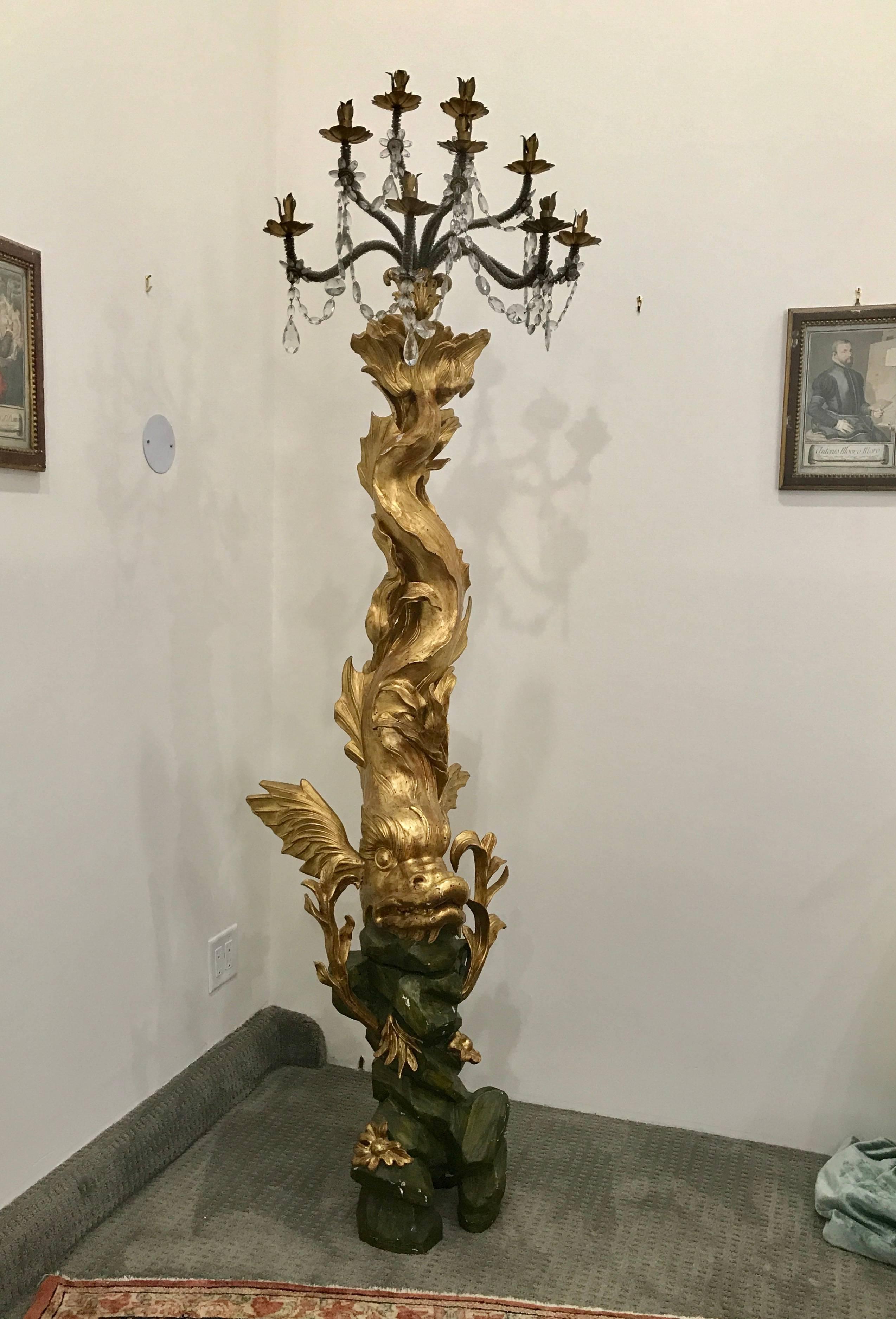 Pair of Magnificent 17th Century Candelabra by Domenico Parodi In Good Condition In Los Angeles, CA