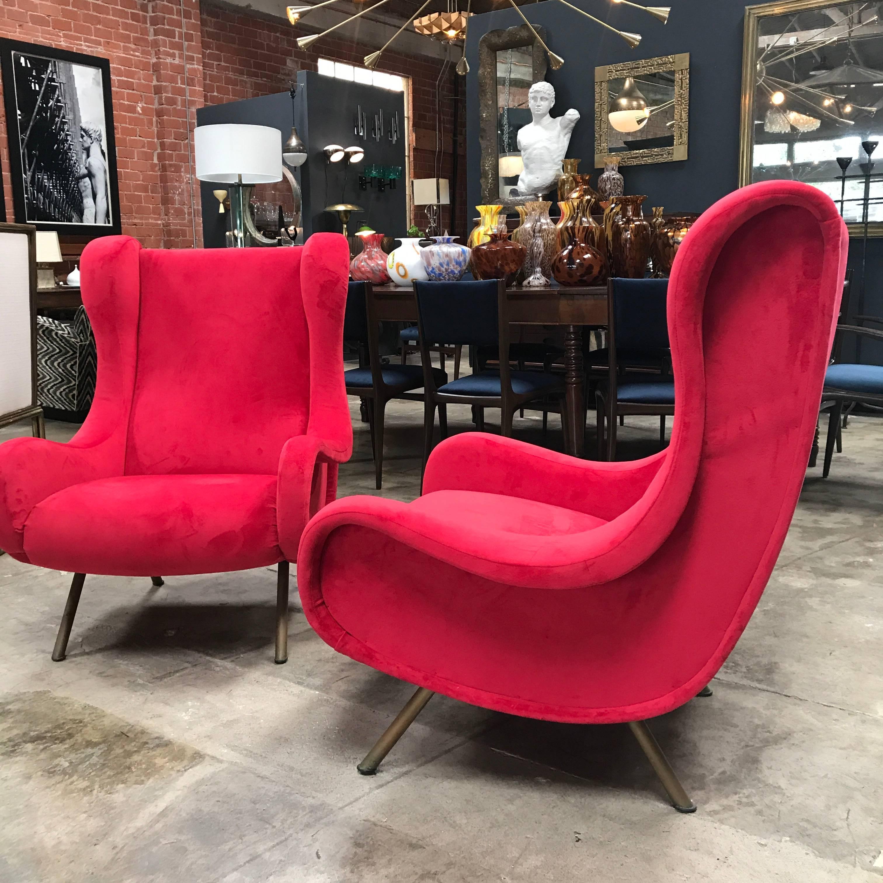 Marco Zanuso Senior Armchairs 1950-1960 for Arflex In Excellent Condition For Sale In Los Angeles, CA