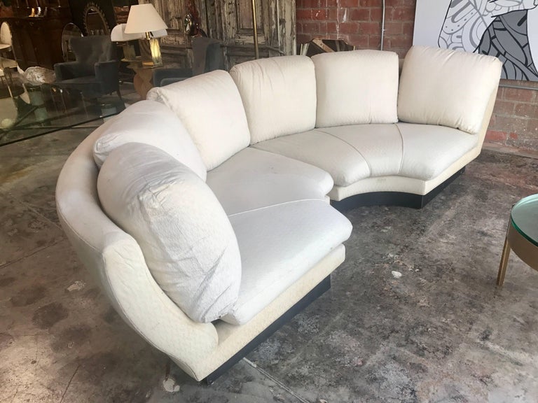 Willy Rizzo Large Curved Sectional Sofa, Italy, 1960 at 1stDibs