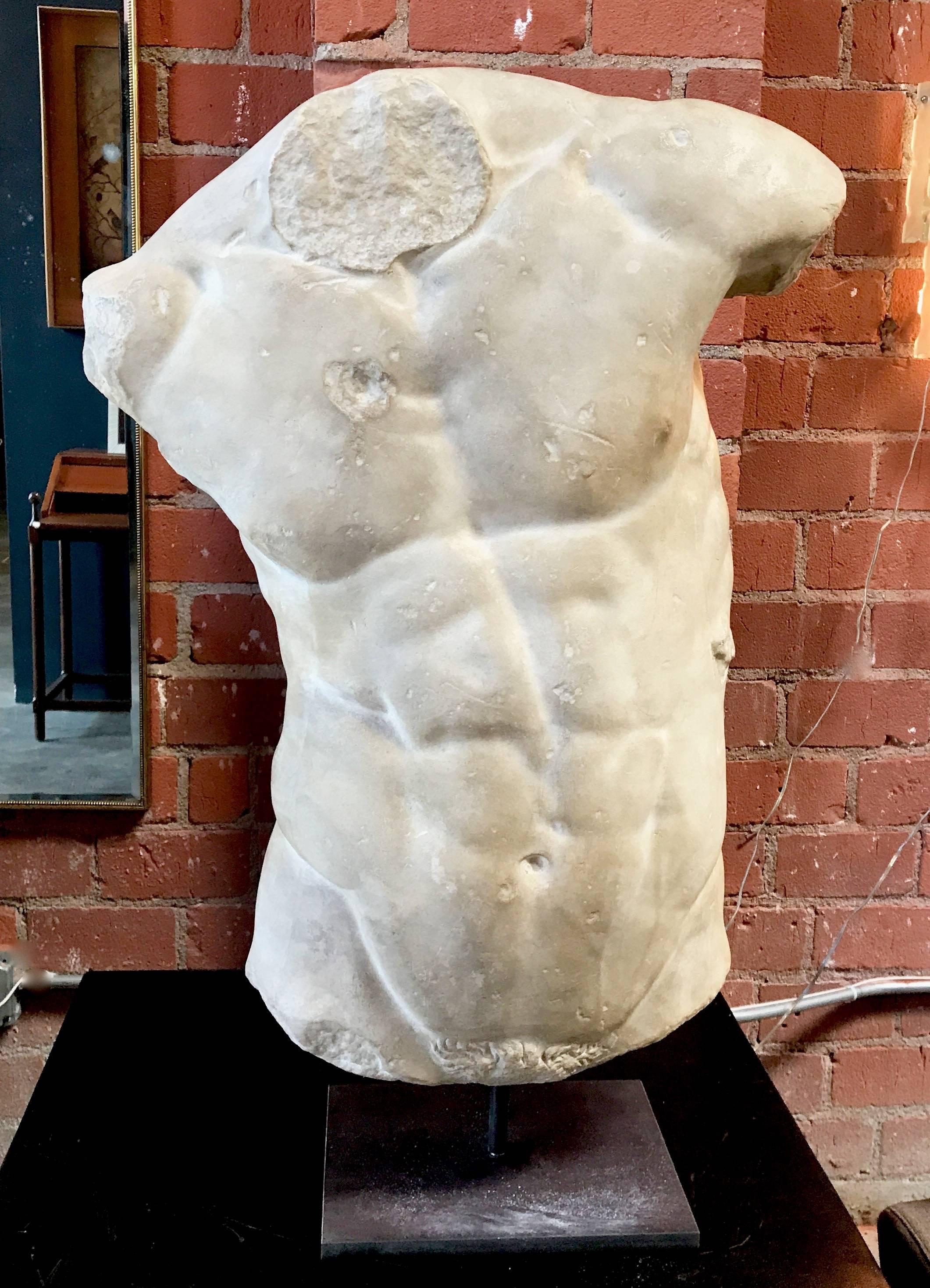 Gaddi's Torso, plaster bust, Copy in Scale 1/1
The original marble Gaddi Torso displayed in the Classical sculpture room of the Uffizi, Florence, is a Hellenistic sculpture of the 2nd century BCE.