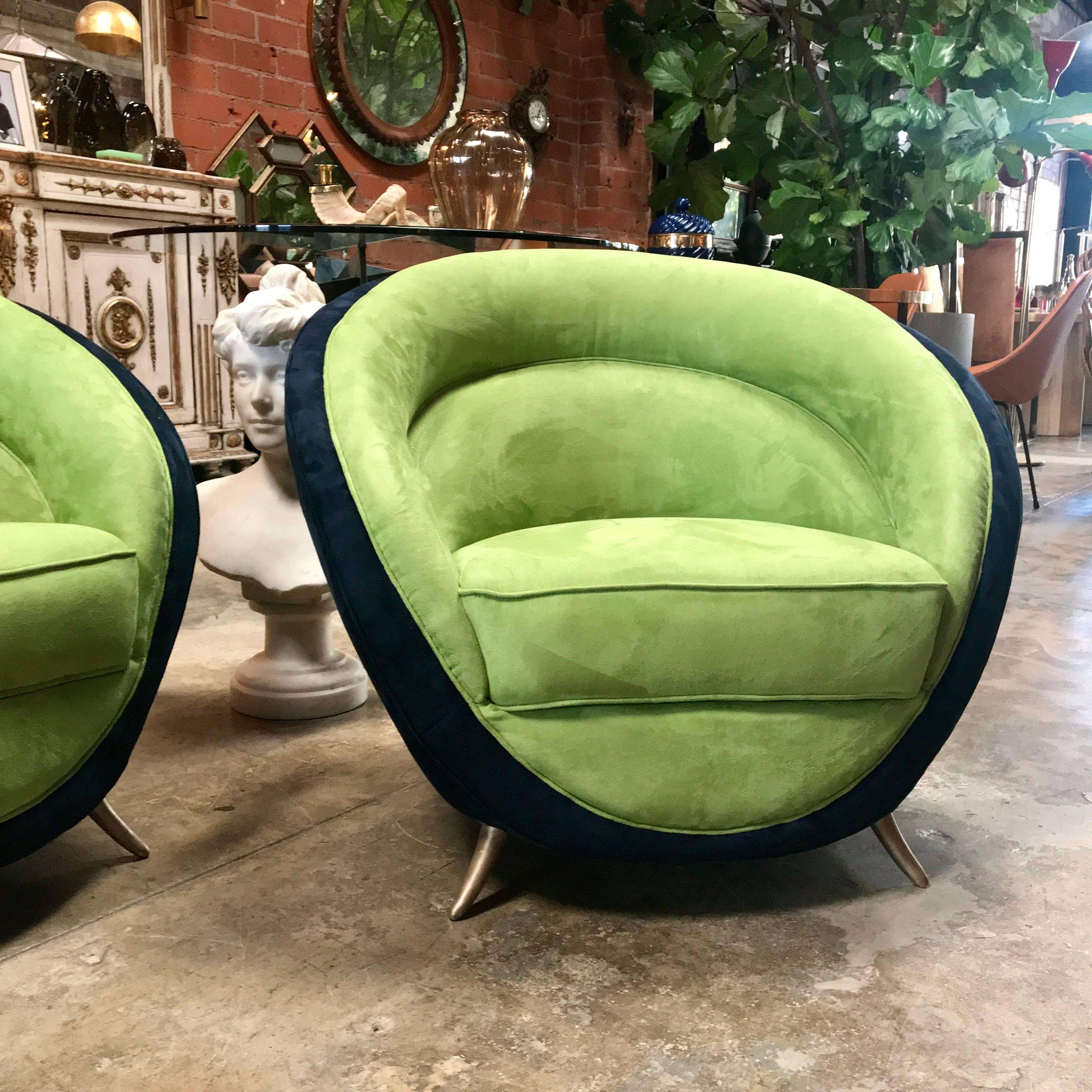 Mid-Century Modern Guglielmo Veronesi Armchairs for ISA, Italy