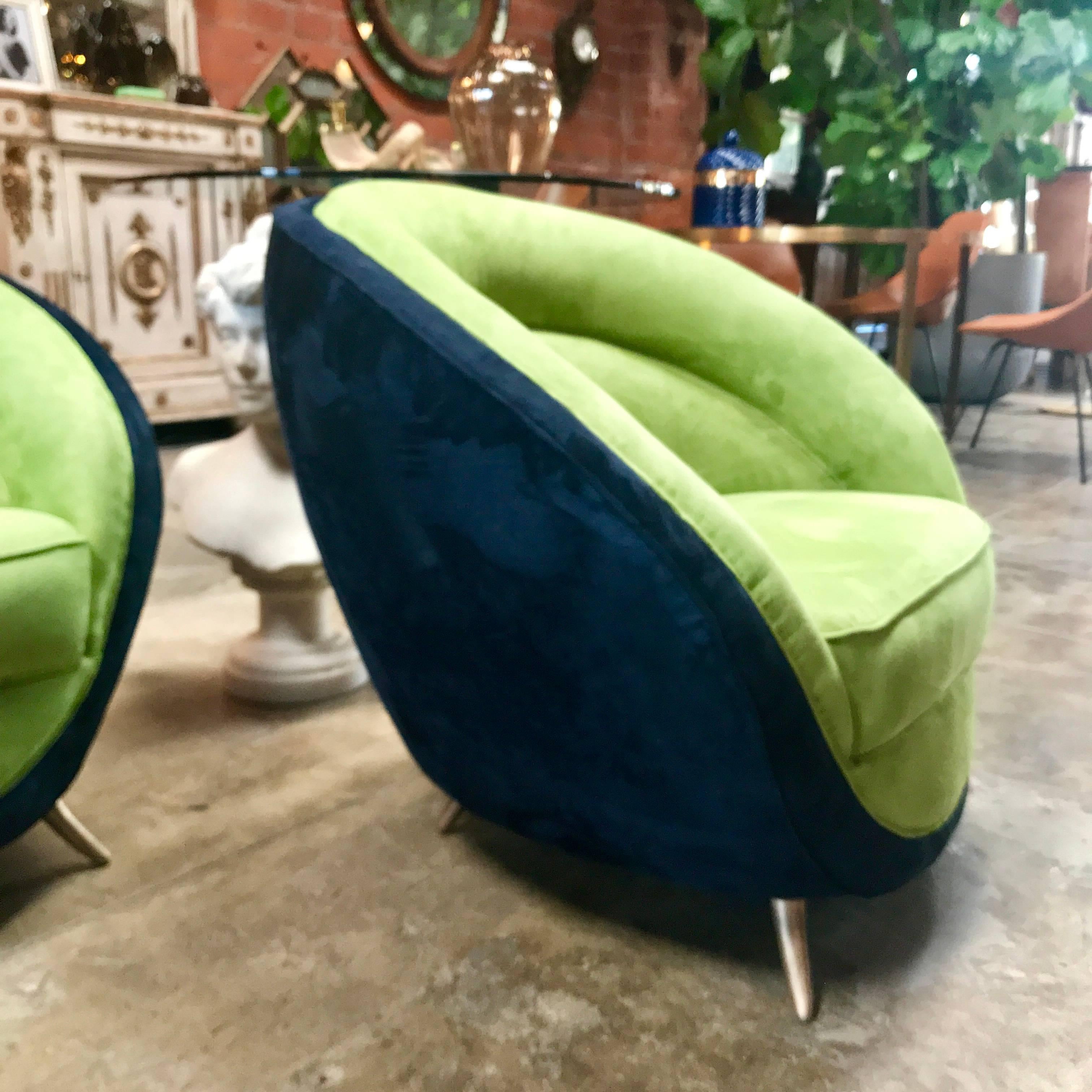 Guglielmo Veronesi Armchairs for ISA, Italy In Excellent Condition In Los Angeles, CA