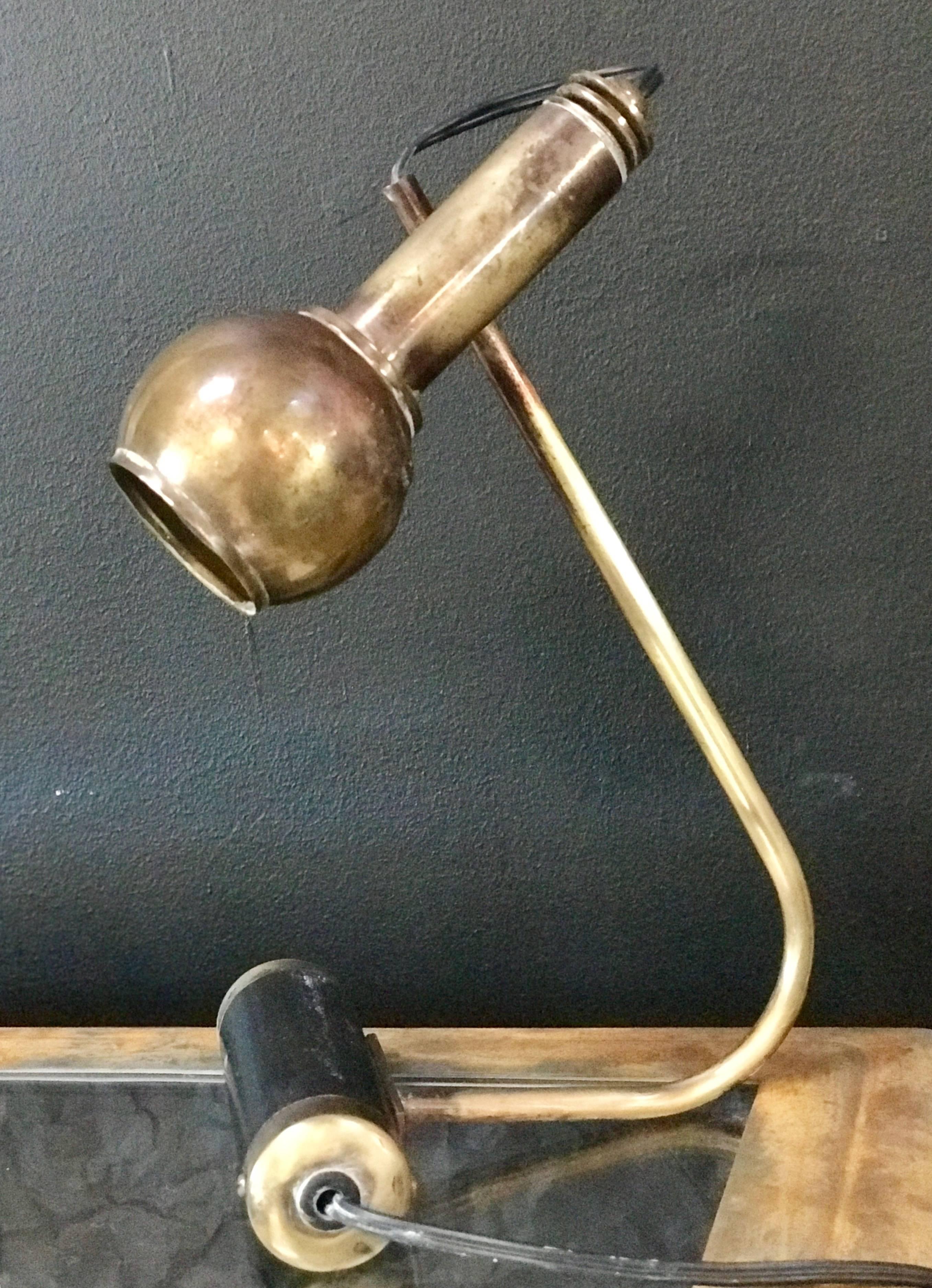 Gino Sarfatti table lamp in brass. Everything original. 
Italy, 1956.