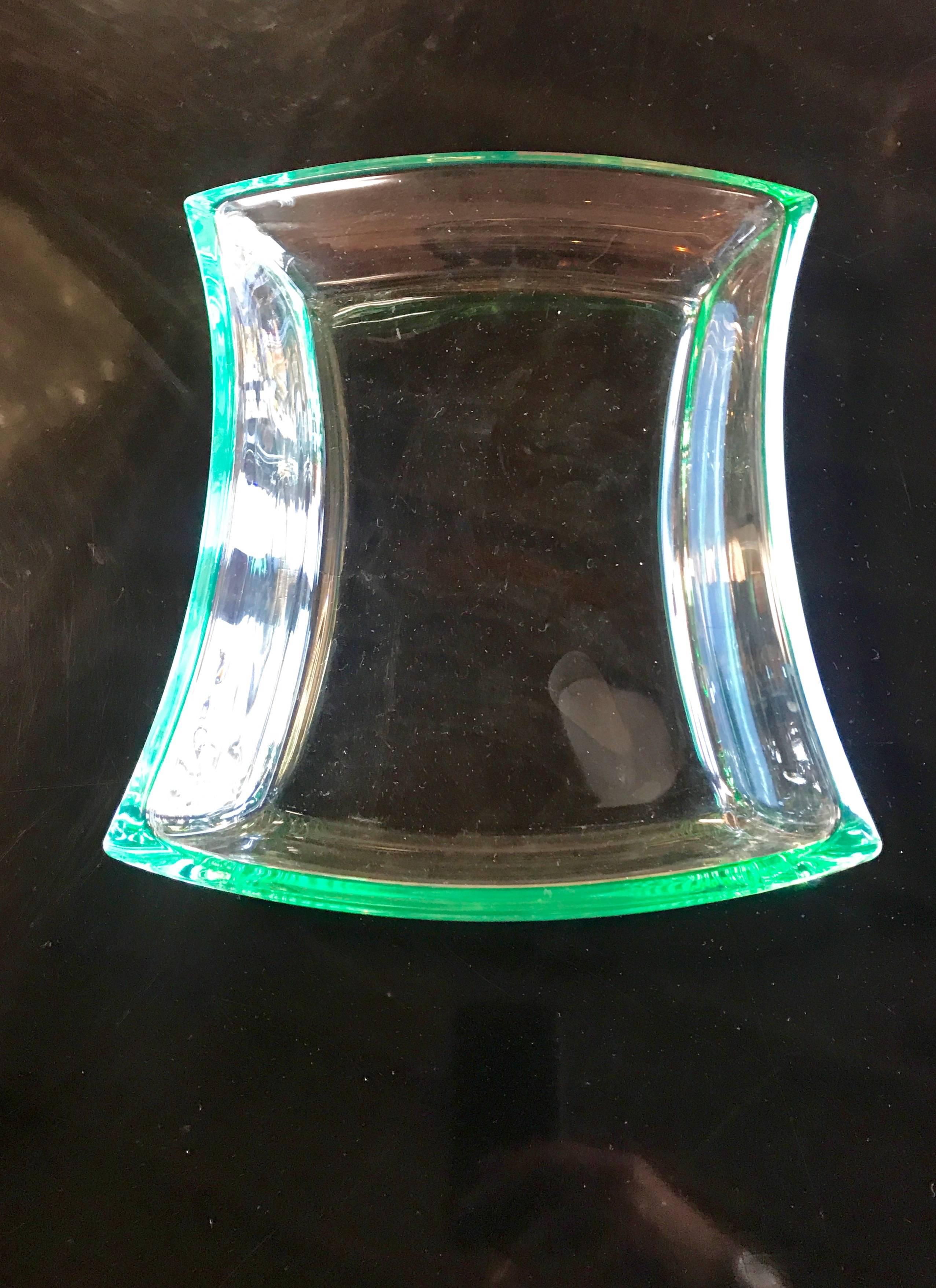 Fontana Arte Aquamarine Glass Bowl In Excellent Condition In Los Angeles, CA