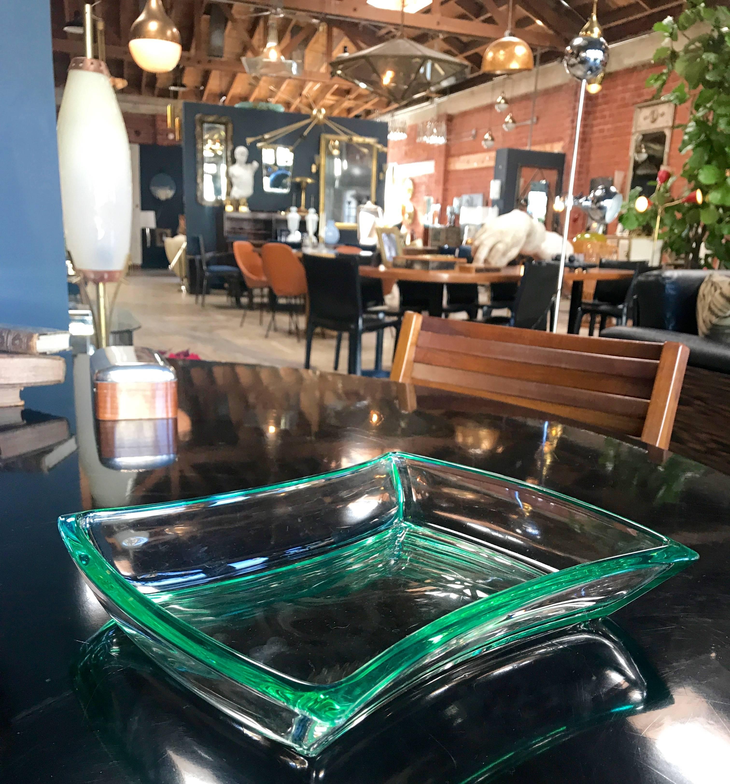 Fontana Arte Aquamarine Glass Bowl 1