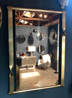 Aldo Frigerio Mirror in Brass, Italy, 1970s