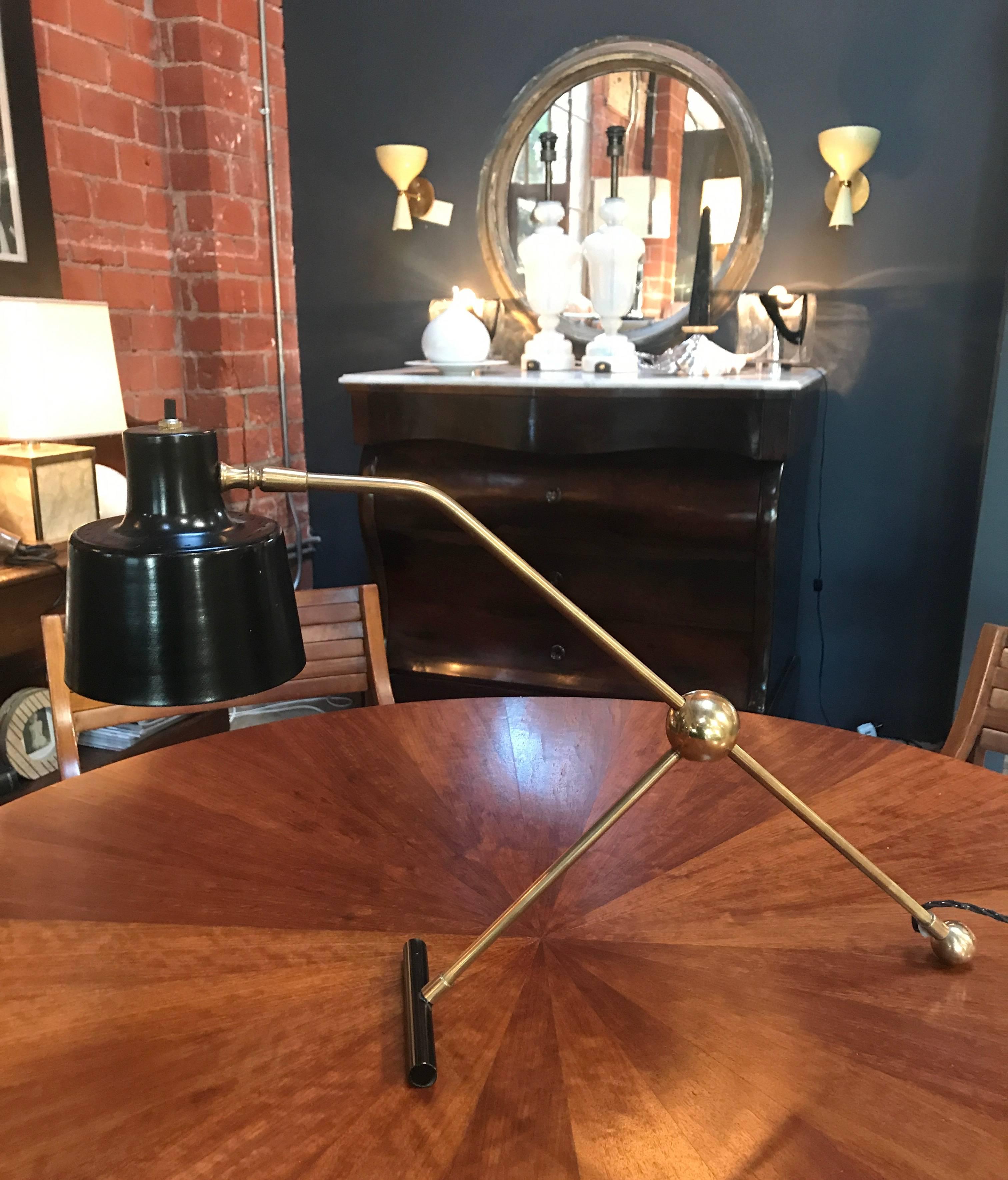 Italian Adjustable Table Lamp, Italy, 1960 In Excellent Condition In Los Angeles, CA