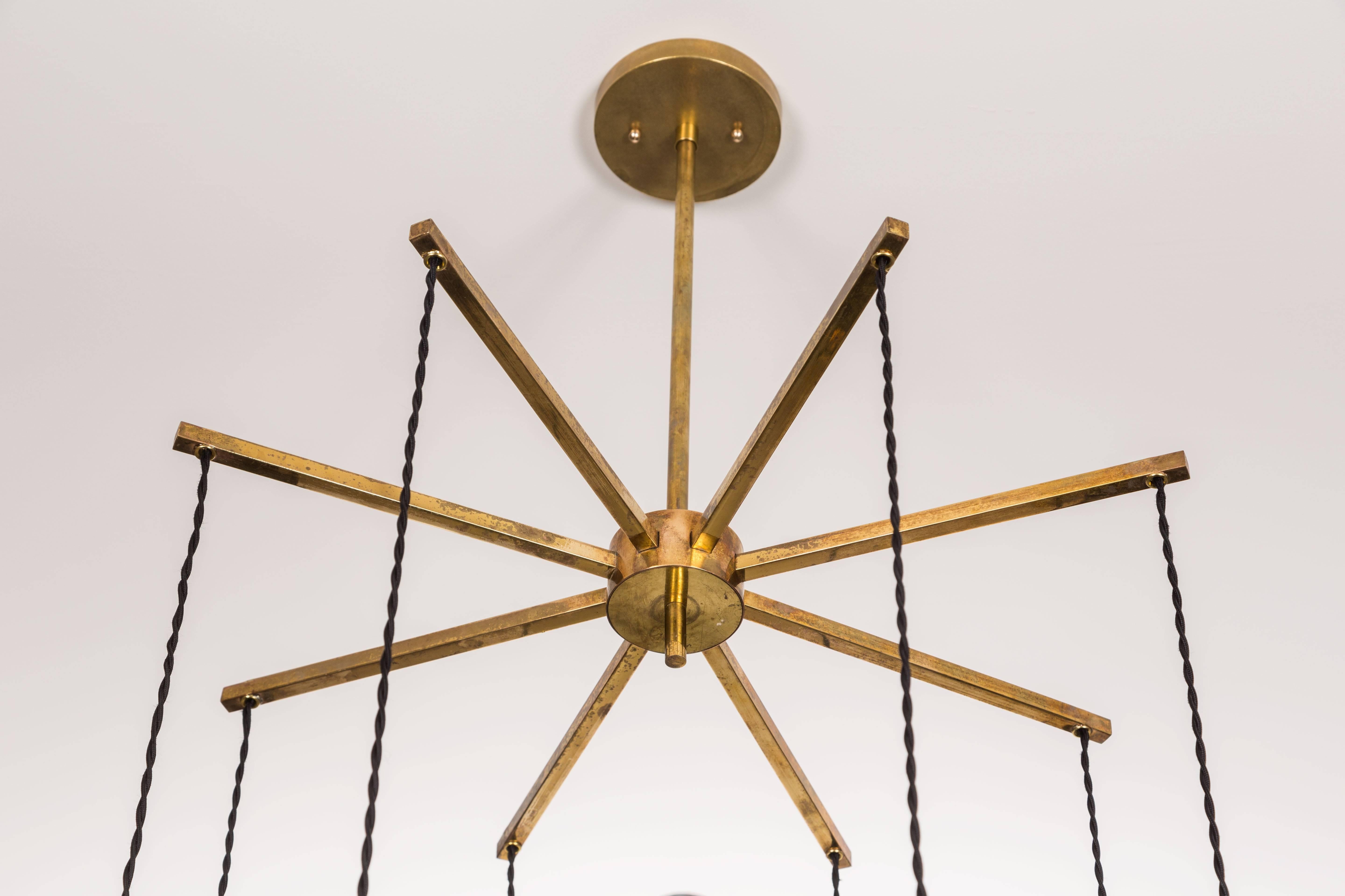 G.C.M.E Eight-Arm Chandelier In Excellent Condition In Los Angeles, CA