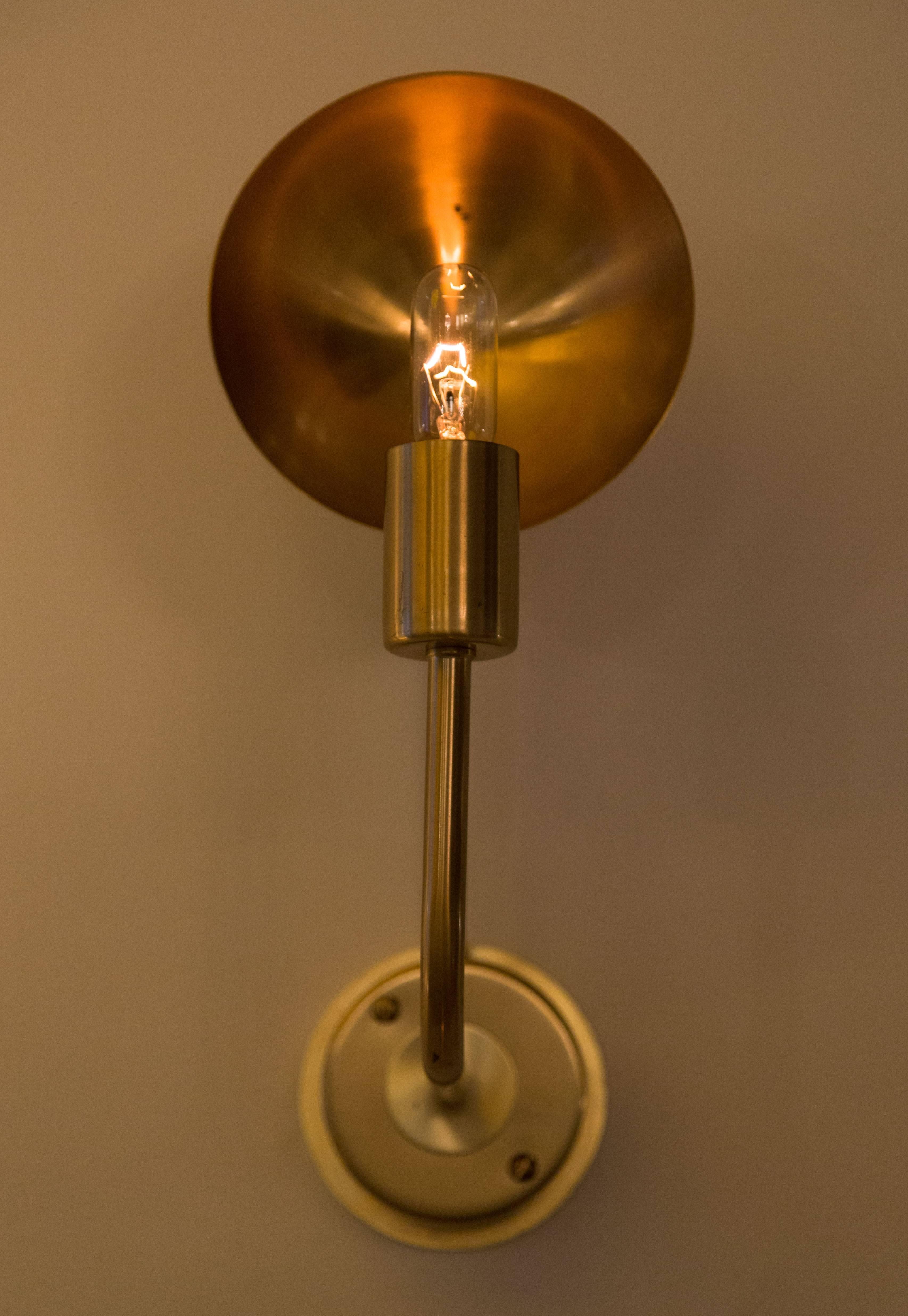 Mid-20th Century Brass Sconces by Hans Agne Jakobsson For Sale