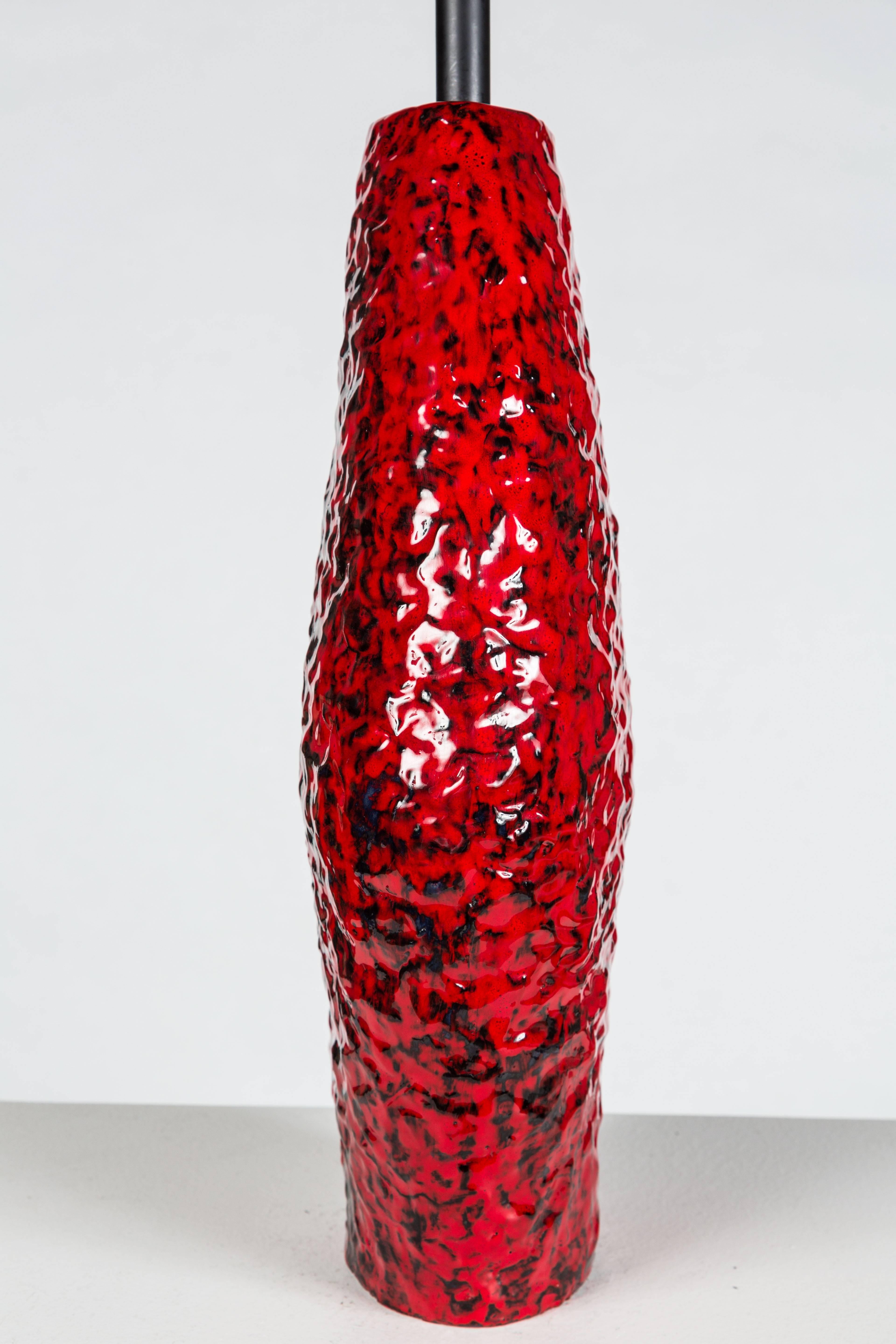 Studio Ceramic Table Lamp by Marcello Fantoni In Excellent Condition In Los Angeles, CA