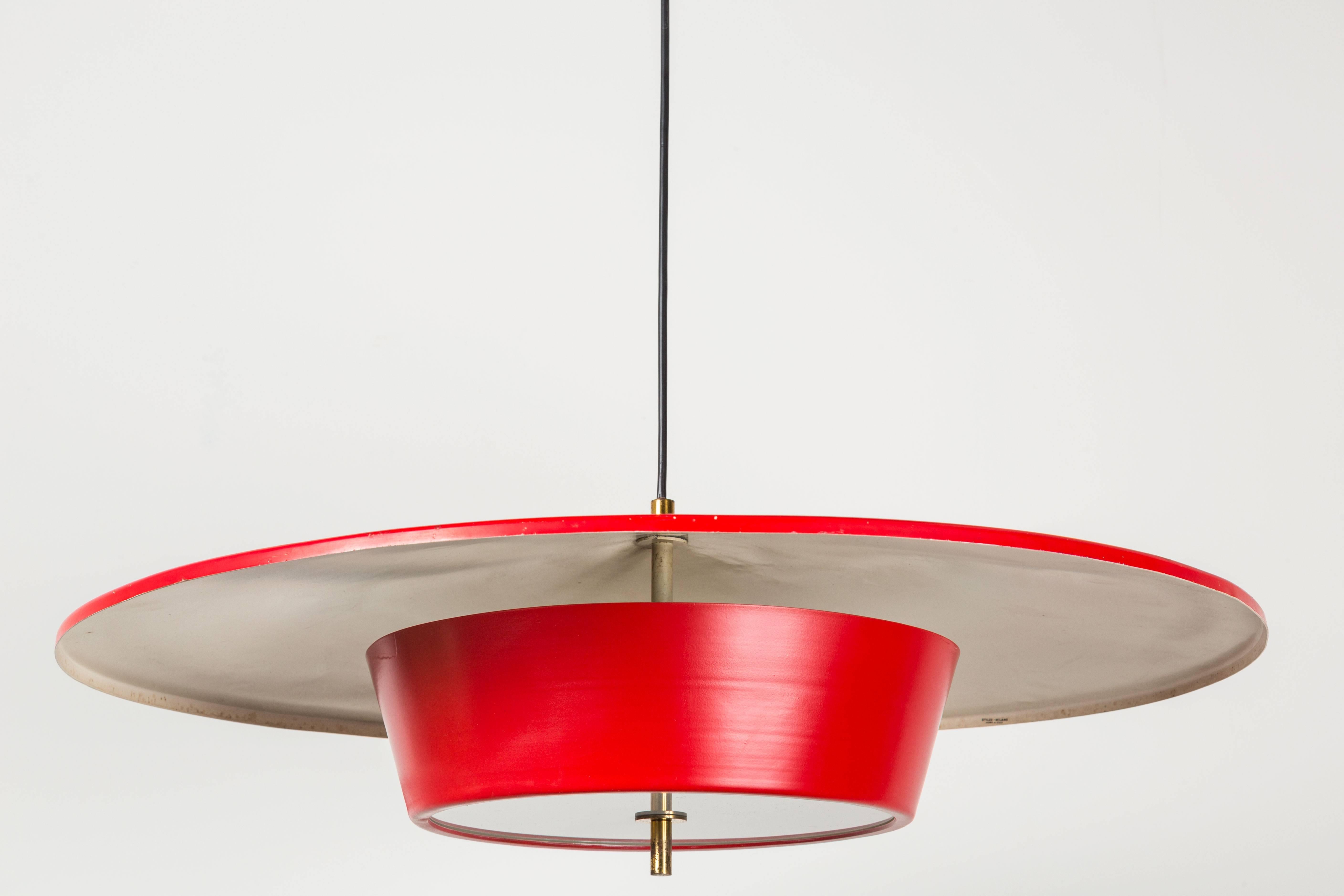 Painted Counterweight Pendant by Stilux Milano