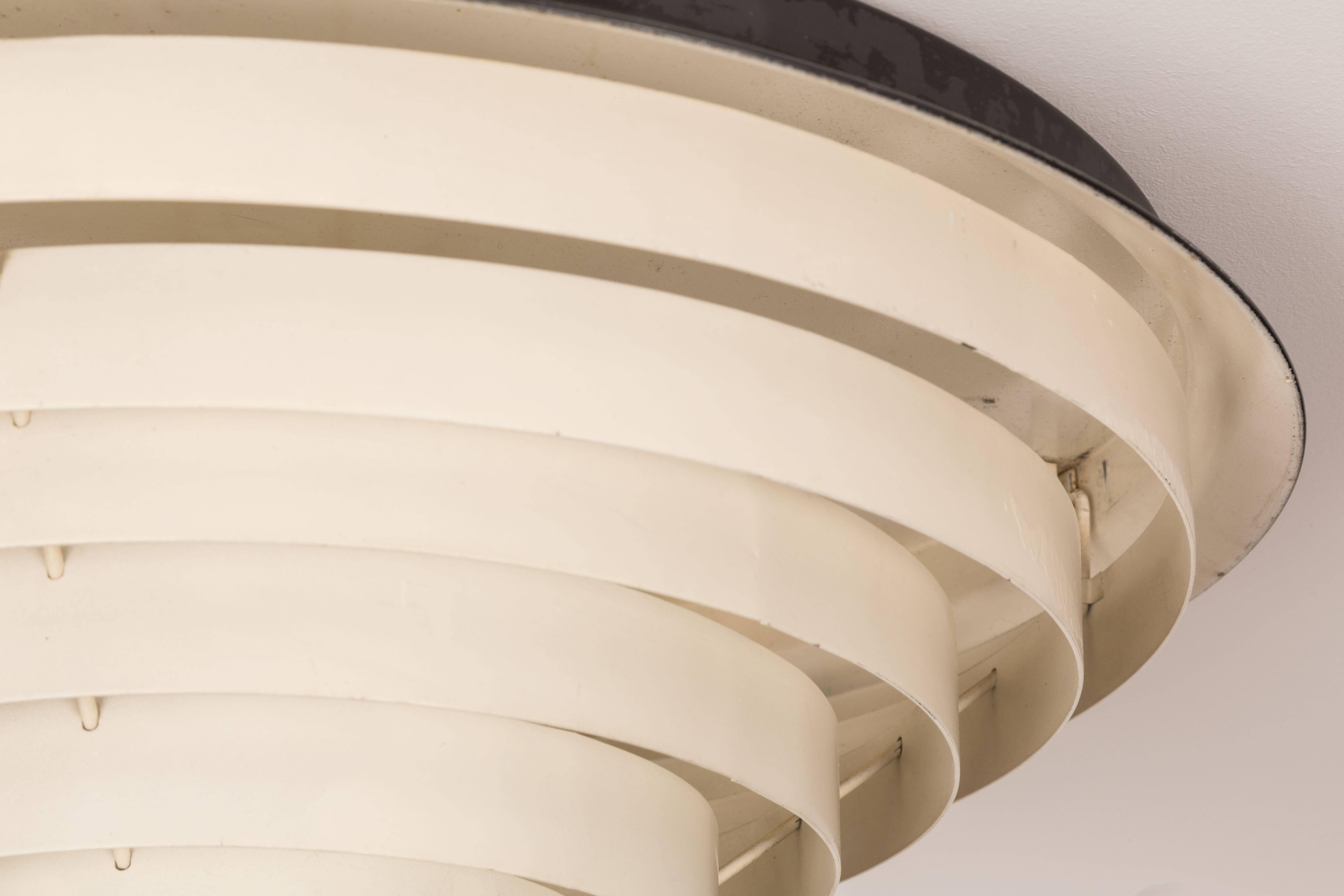 Metal Two Louvered Flush Mount Ceiling Lights