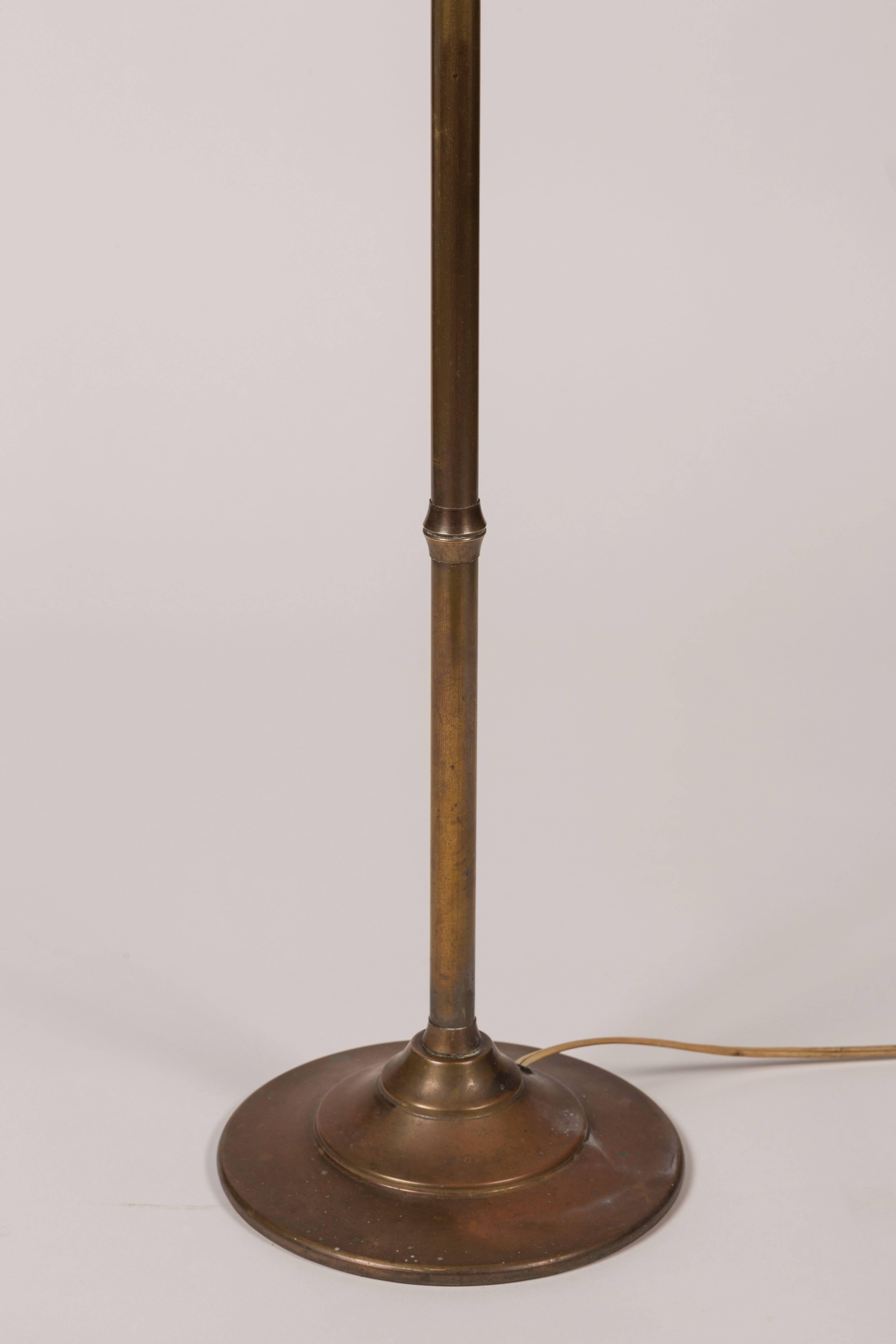 Brass Rare Floor Lamp by KEM Weber for Miller