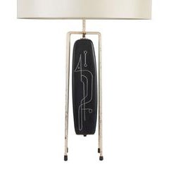Rare Porcelain and Iron Table Lamp 9