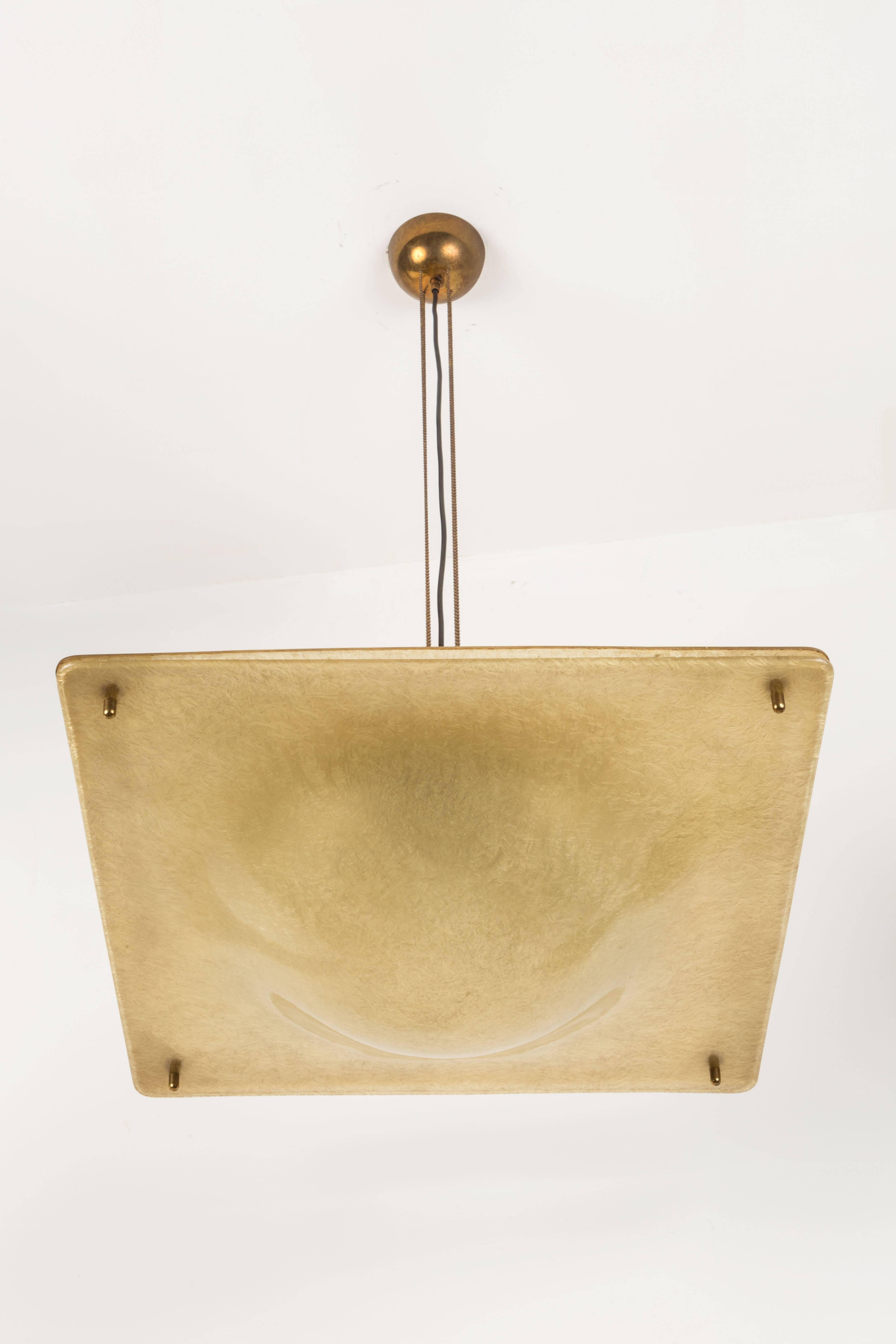 Brass Italian Pendant Attributed to Salvatore Gregorietti