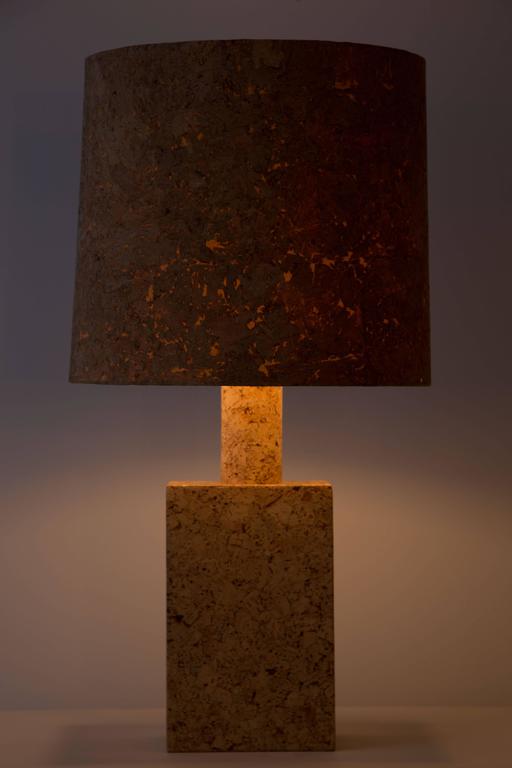 Cork Table Lamp with Cork Shade at 1stDibs