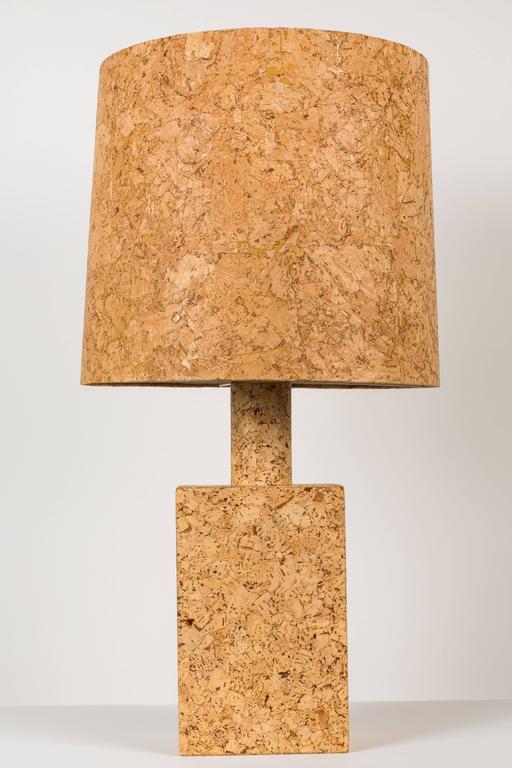 Cork Table Lamp with Cork Shade at 1stDibs