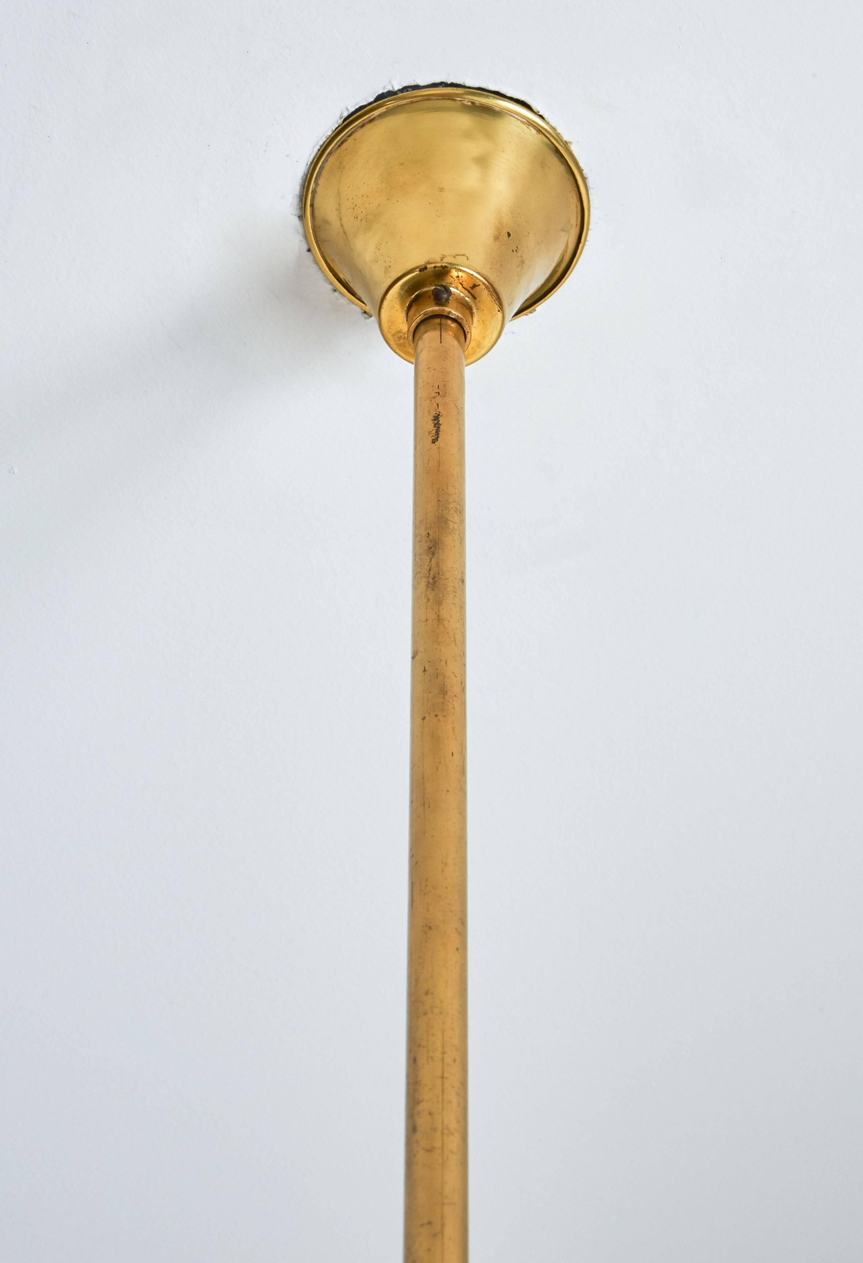 Rare Italian Five-Arm Solid Brass 