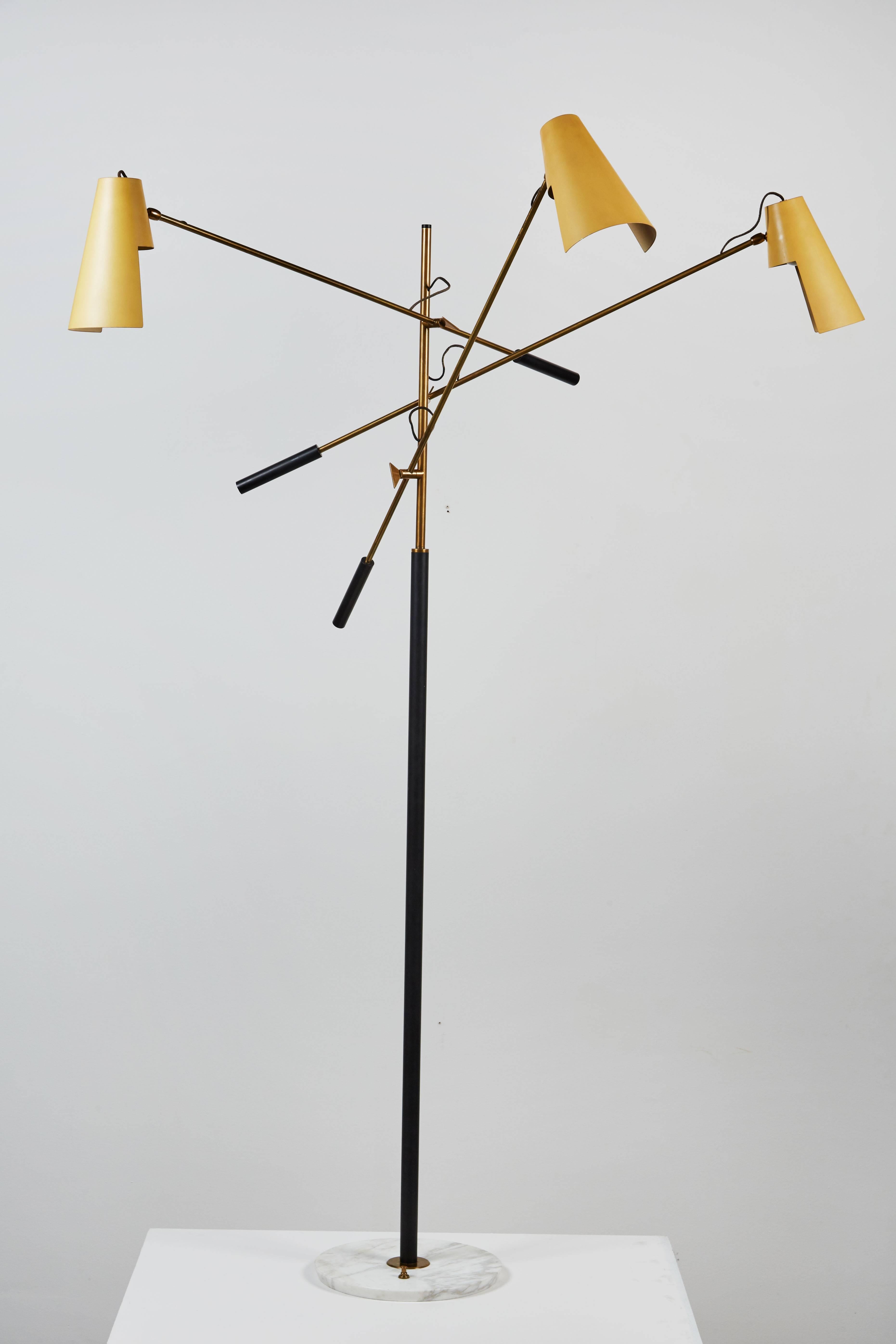 Mid-Century Modern Rare Three-Arm Floor Lamp by Stilnovo