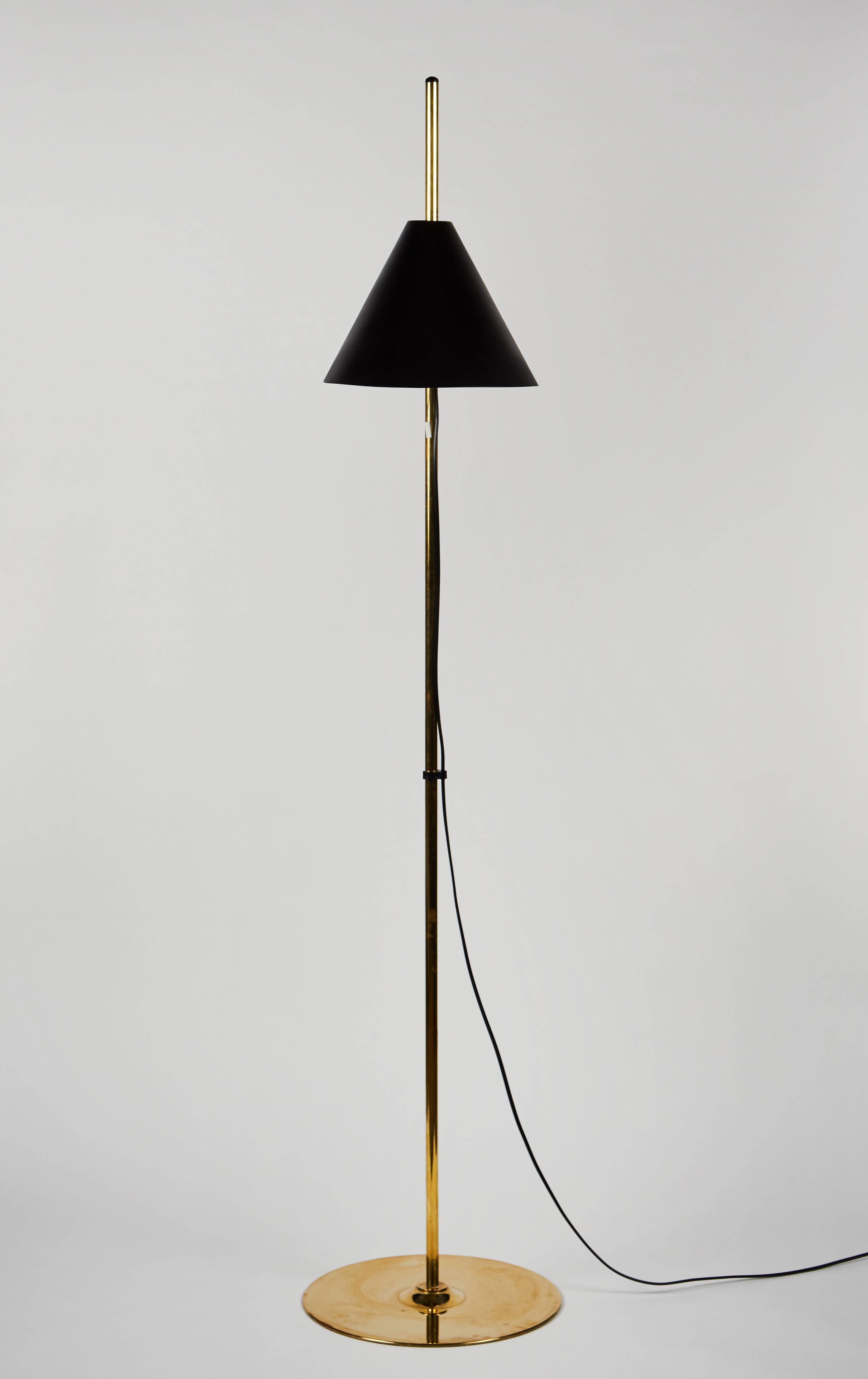 Mid-Century Modern Brass Floor Lamp by Hans Agne Jakobsson