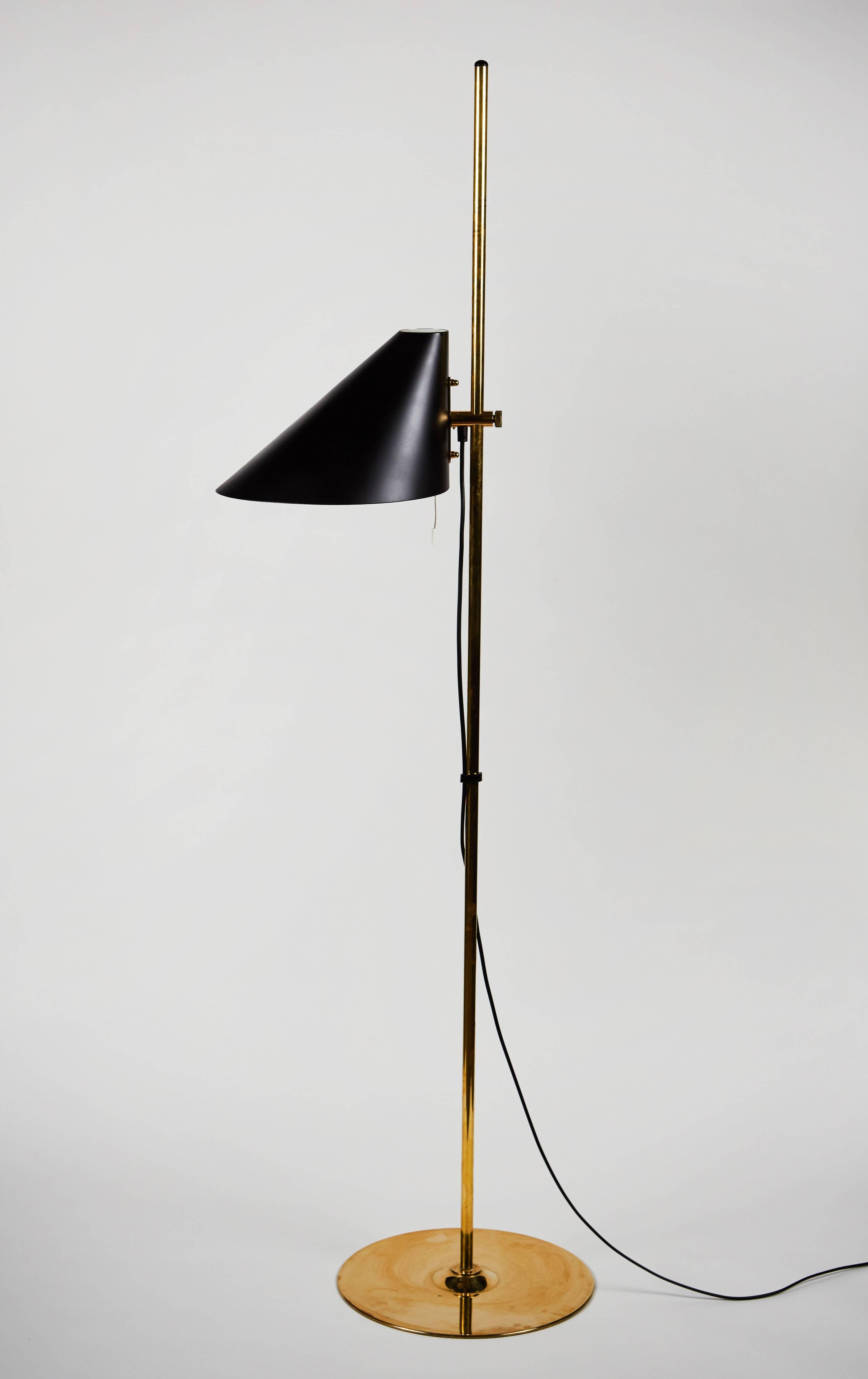 Swedish Brass Floor Lamp by Hans Agne Jakobsson