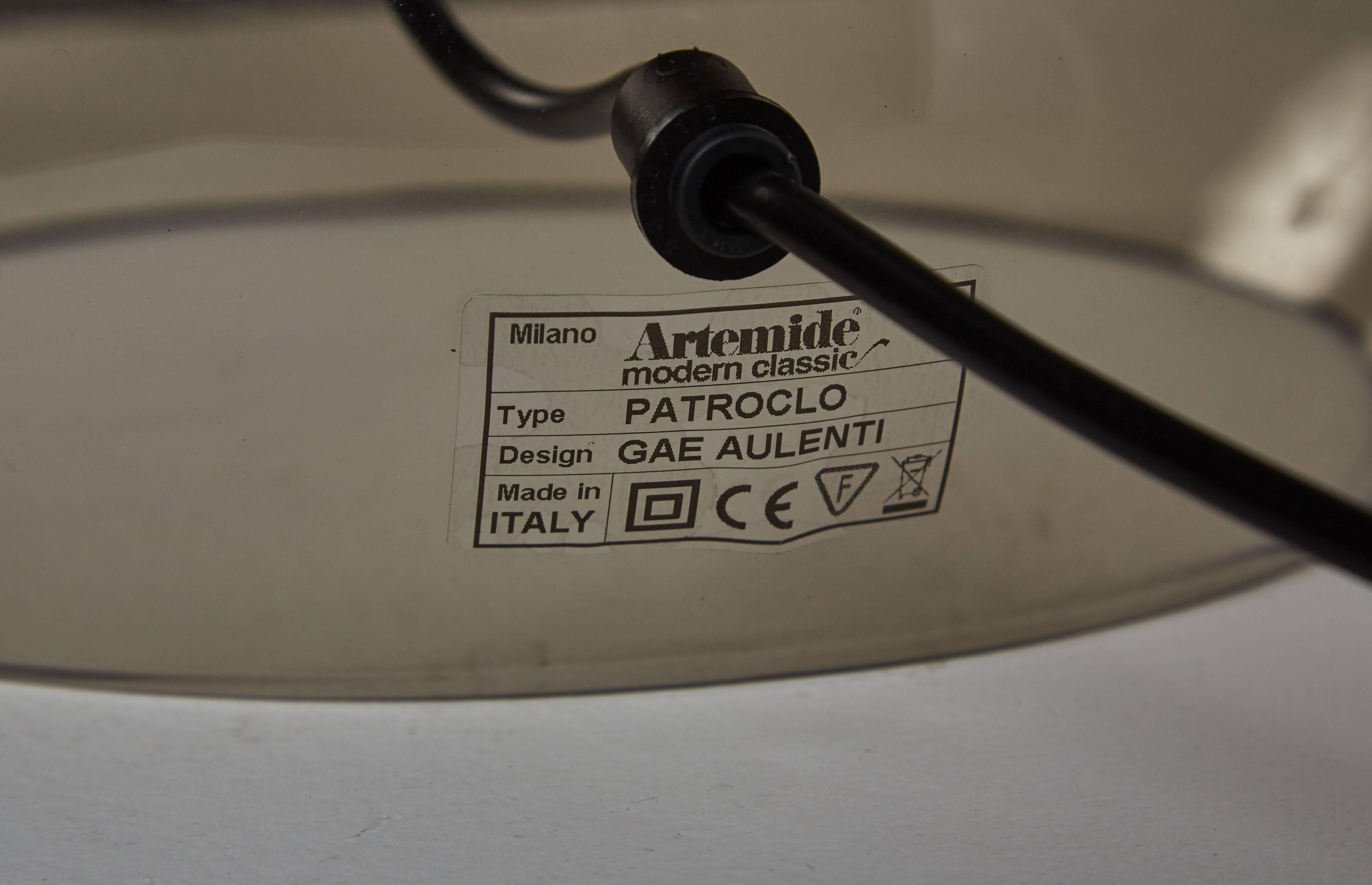 Patroclo Table Lamp by Gae Aulenti for Artemide In Excellent Condition In Los Angeles, CA