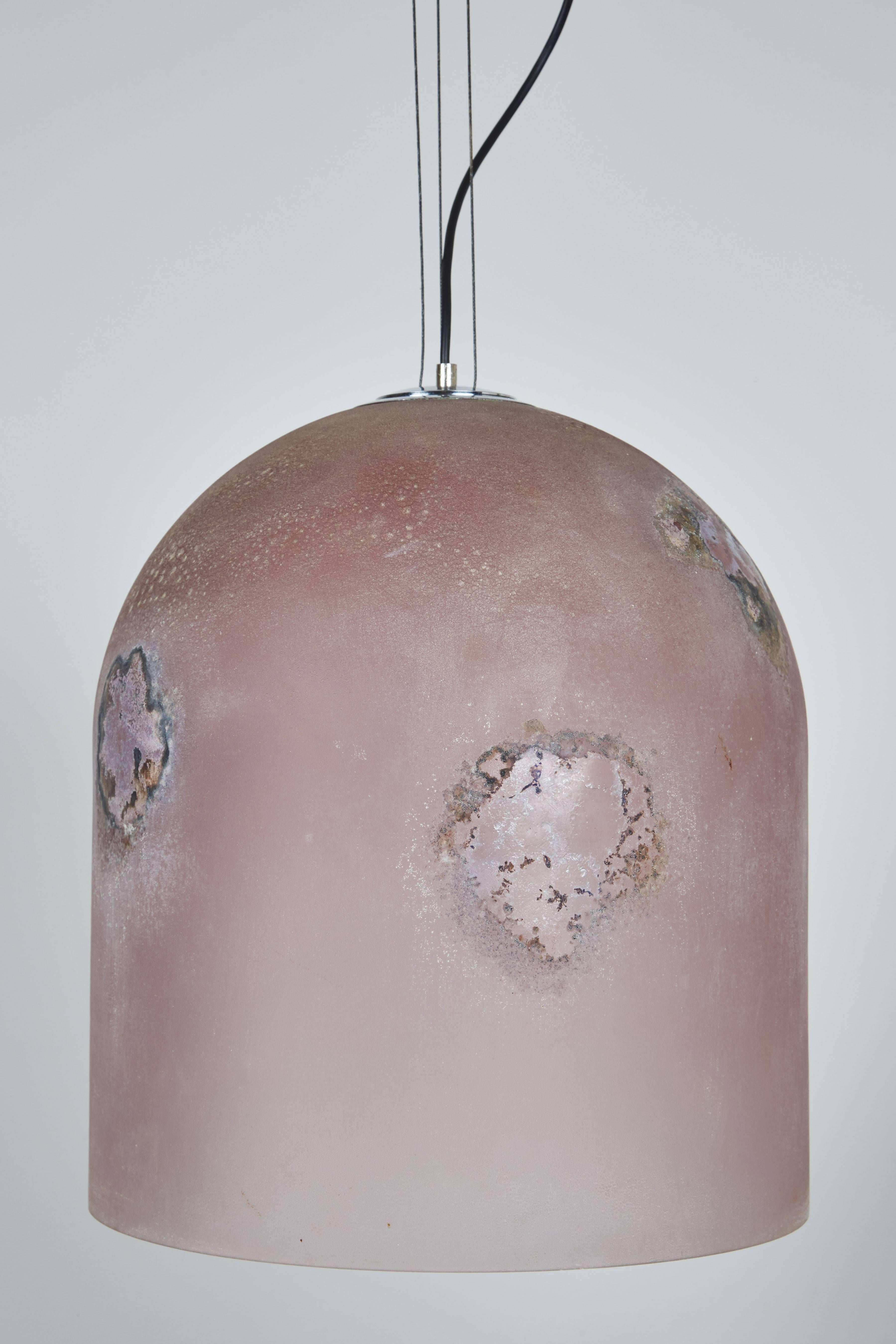 Late 20th Century Scavo Murano Glass Pendant by Alfredo Barbini