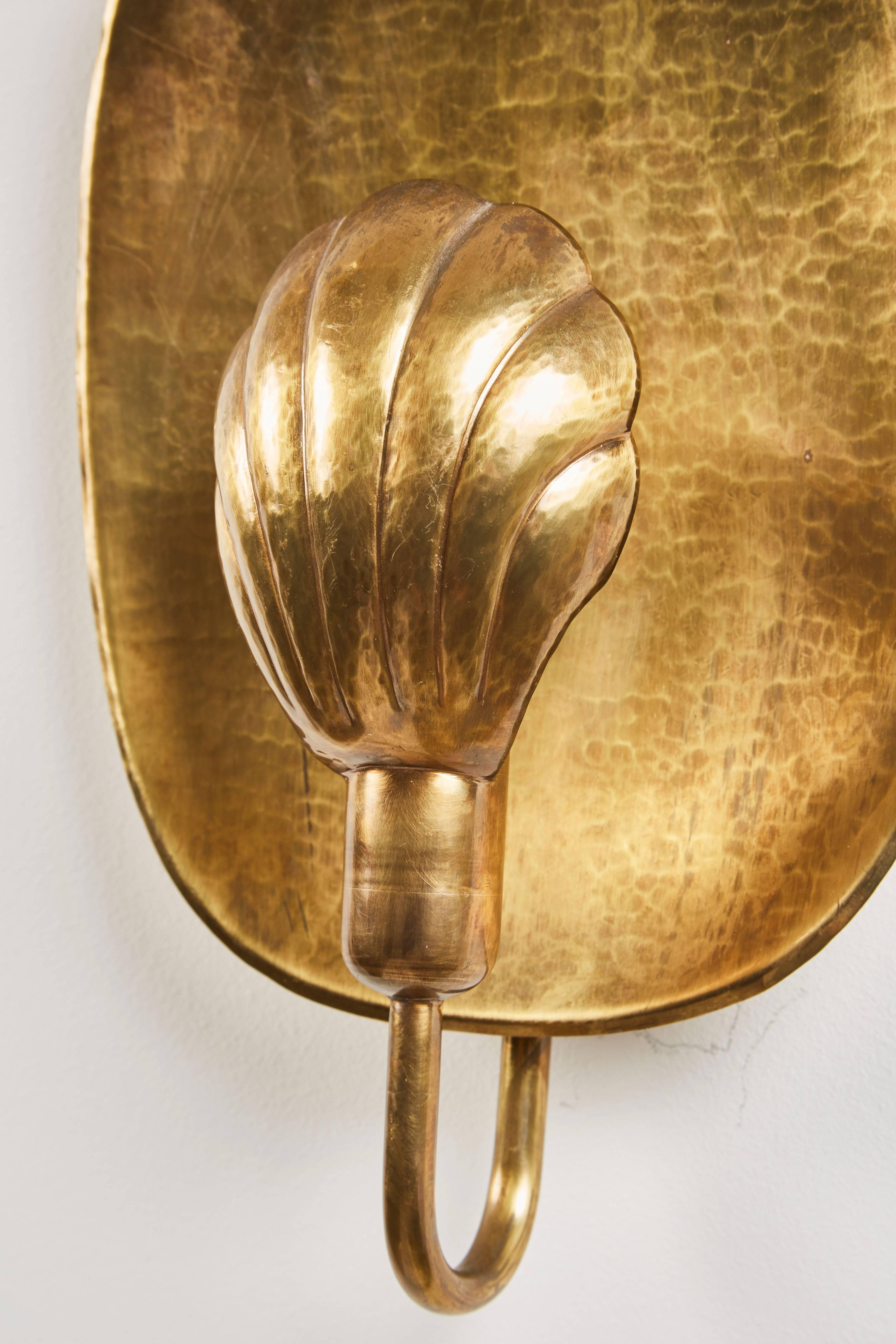 Pair of Brass Sconces by Firma Lars Holmström for Arvika 3