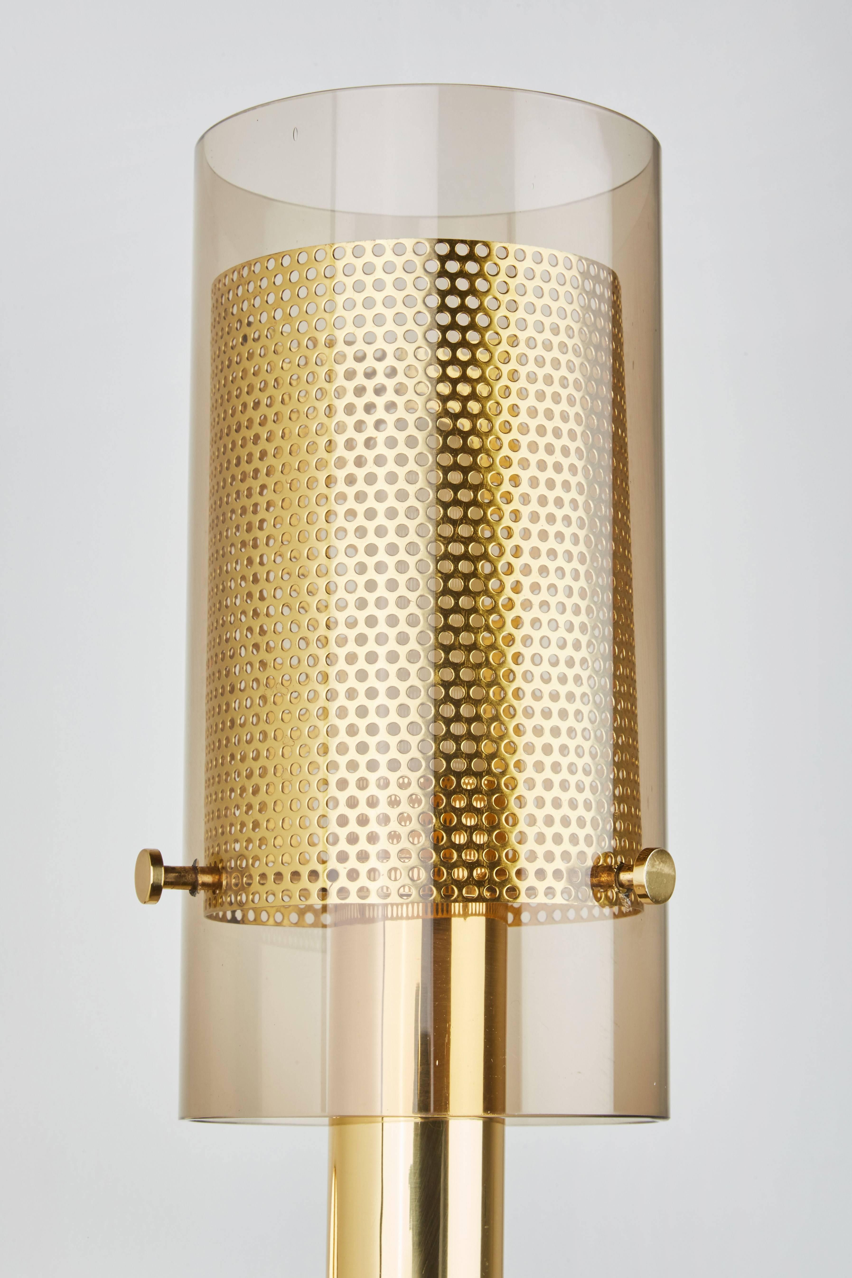Two Pairs of Brass Perforated Sconces by Hans Agne Jakobsson, Markaryd 2