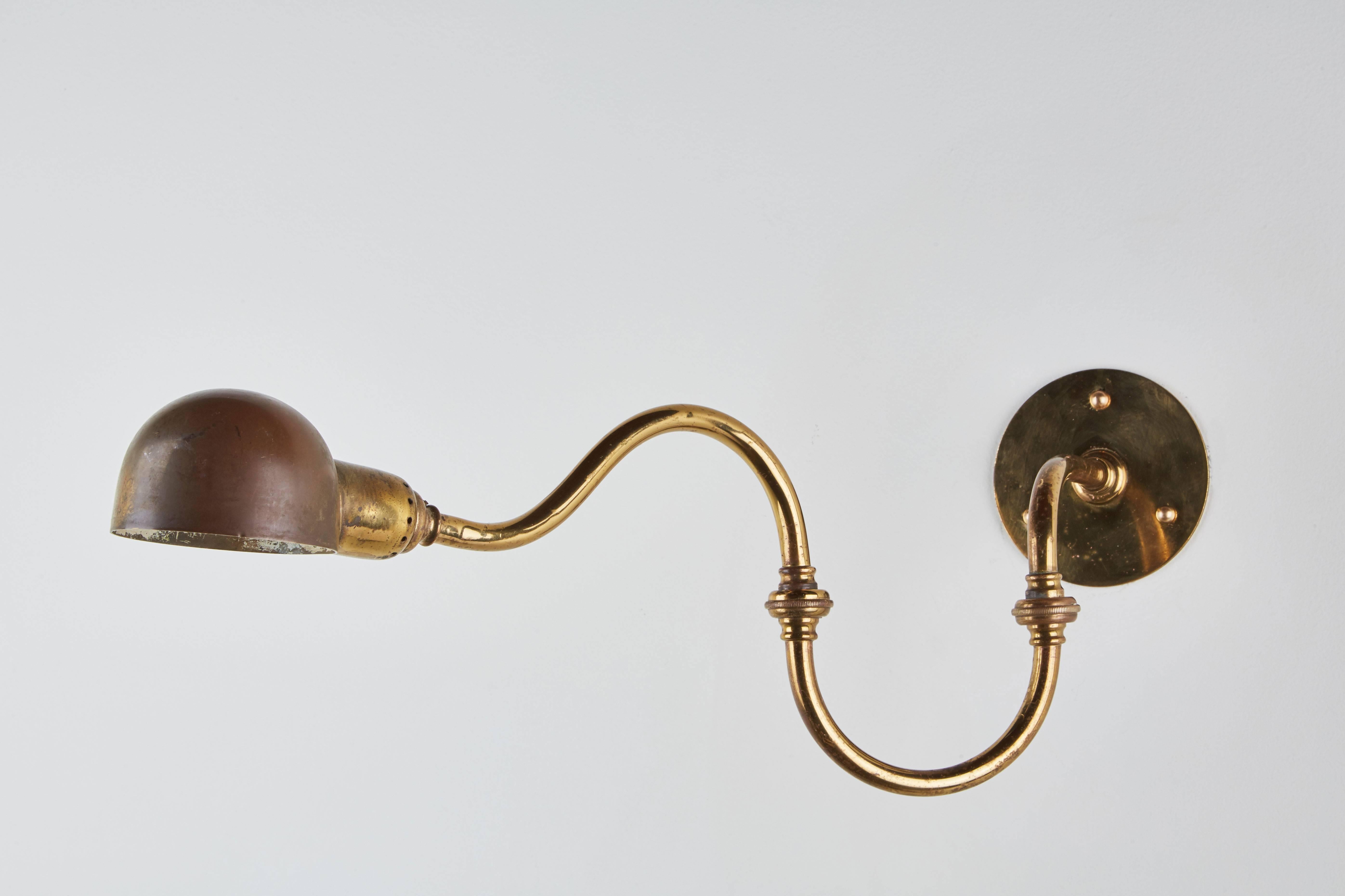 Pair of Brass Lp15 Tromba Sconces by Luigi Caccia Dominioni 1