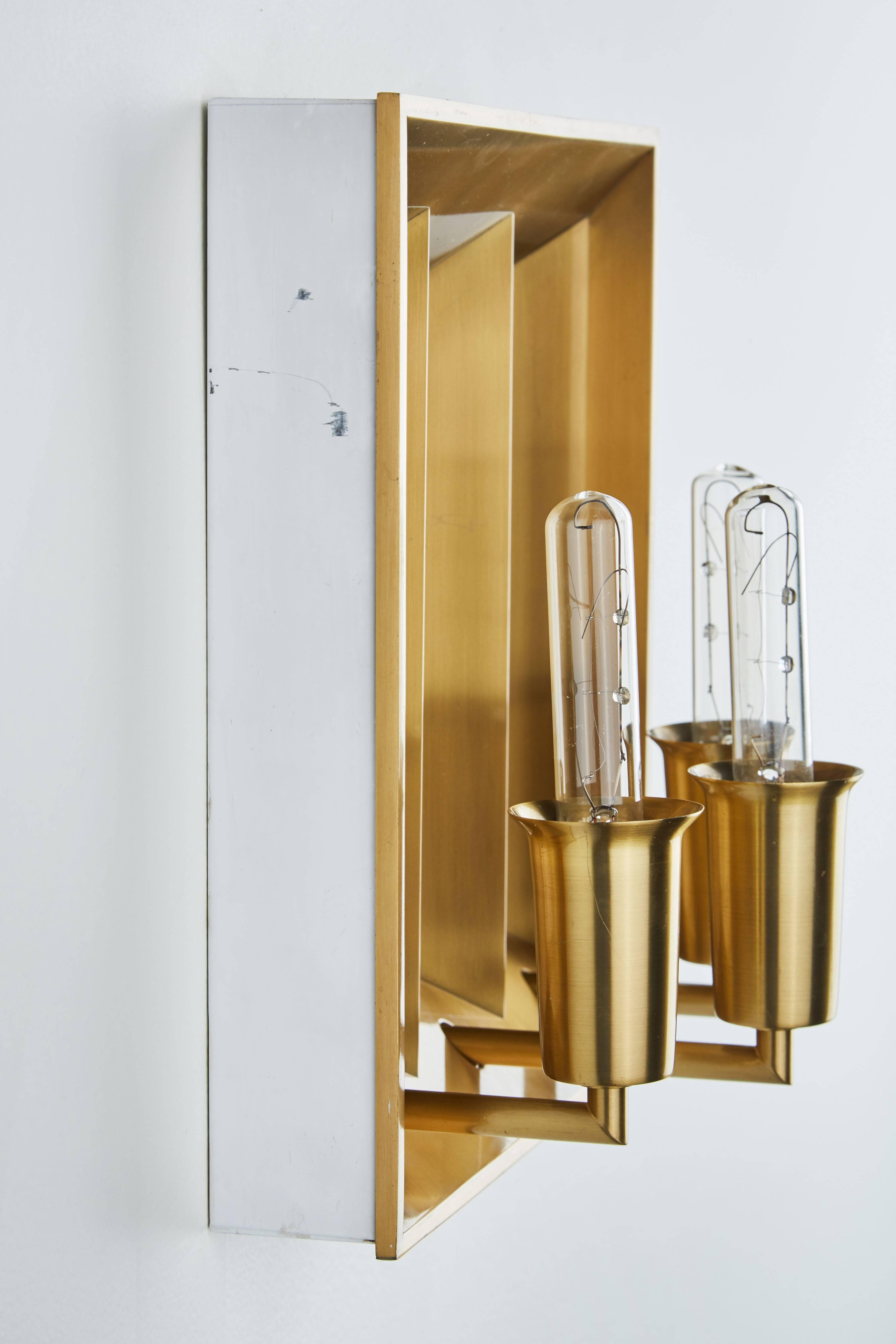 Pair of Brass Sconces by Fog & Mørup In Good Condition In Los Angeles, CA